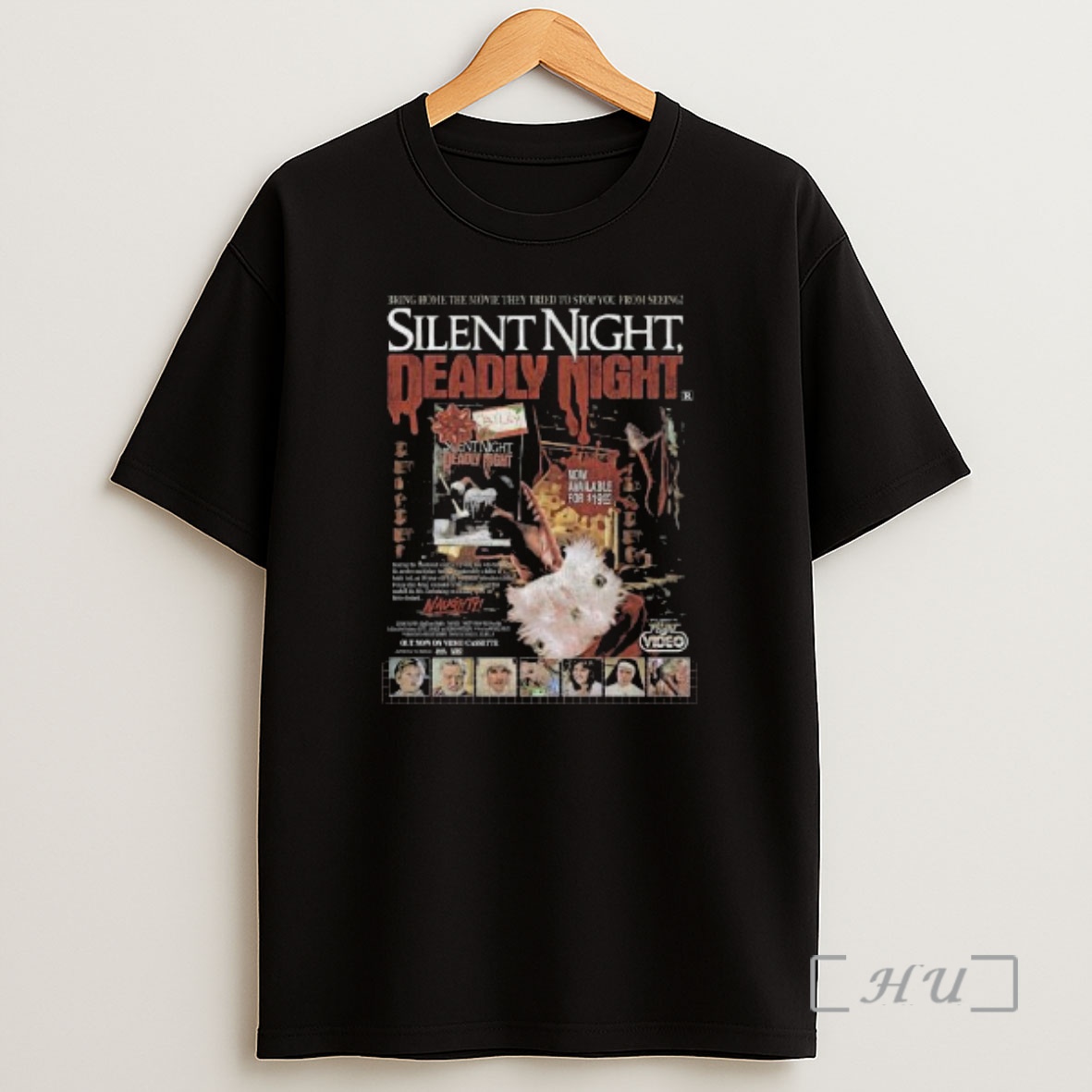 Officials Silent Night Deadly Night Bring Home The Movie They Tried To Stop You From Seeing Now On Videocassette Christmas Circle Black Shirt Sweatshirt Tee