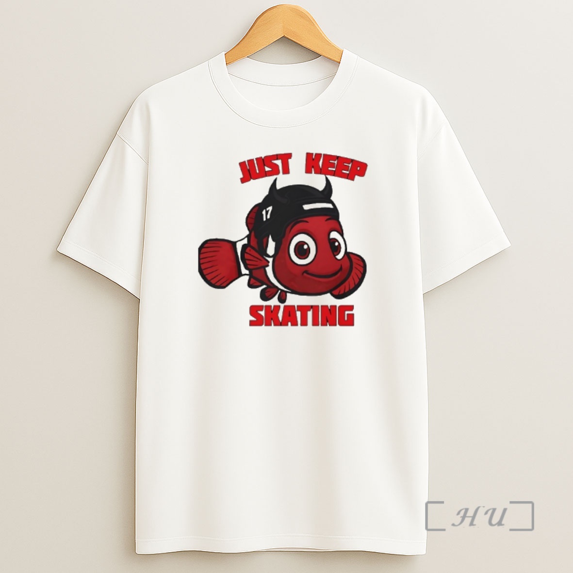 Officials Simon Nemec Just Keep Skating Fish Finding 17 New Jersey Devils Hockey Shirt Sweatshirt Tee