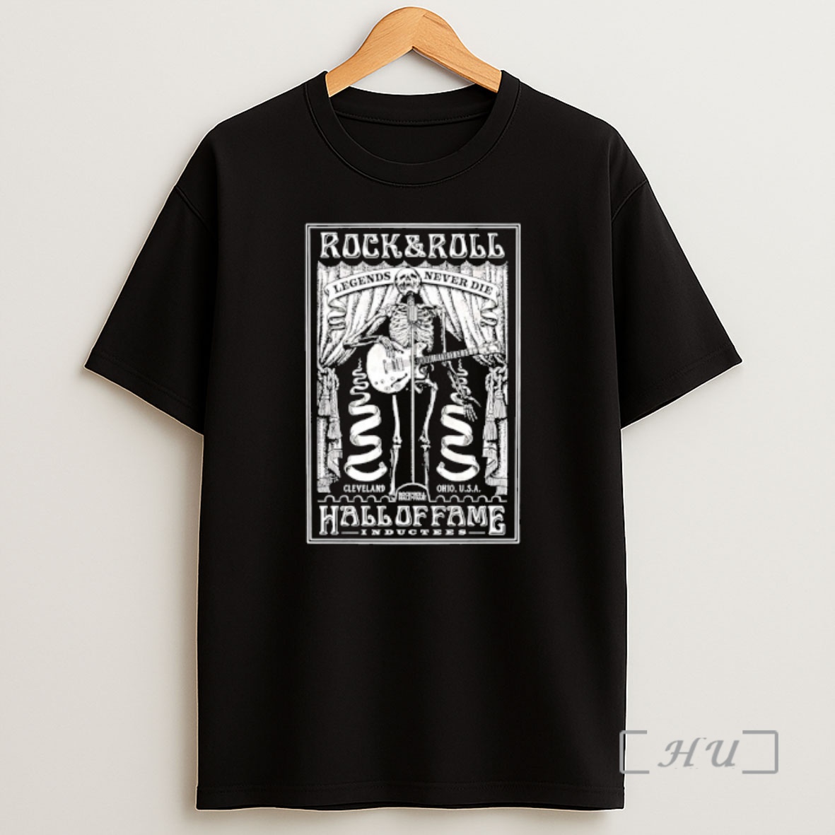 Officials Skeleton Rock And Roll Hall Of Fame Legends Never Die Shirt Sweatshirt Tee