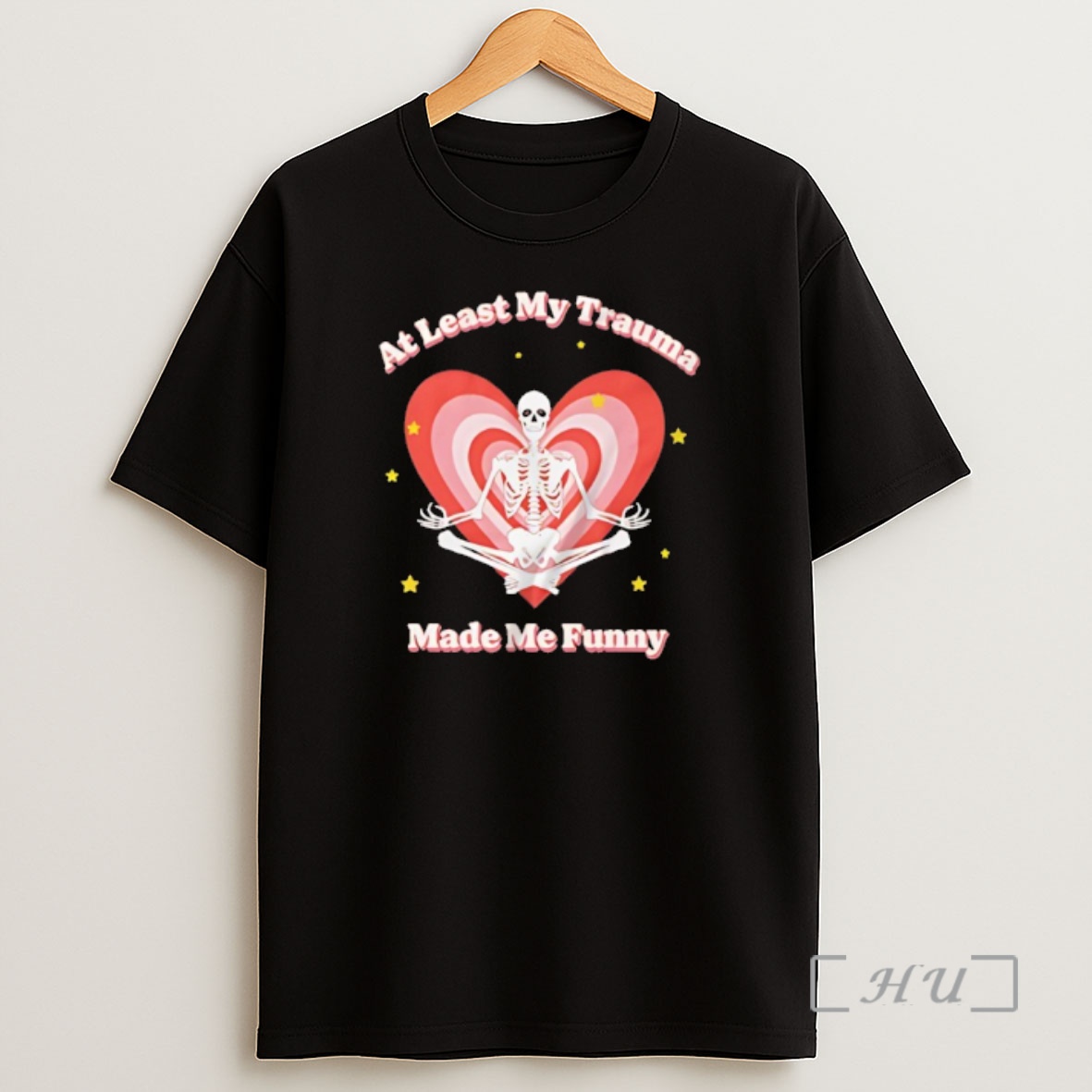 Officials Skeleton Yoga At Least My Trauma Made Me Funny Shirt Sweatshirt Tee