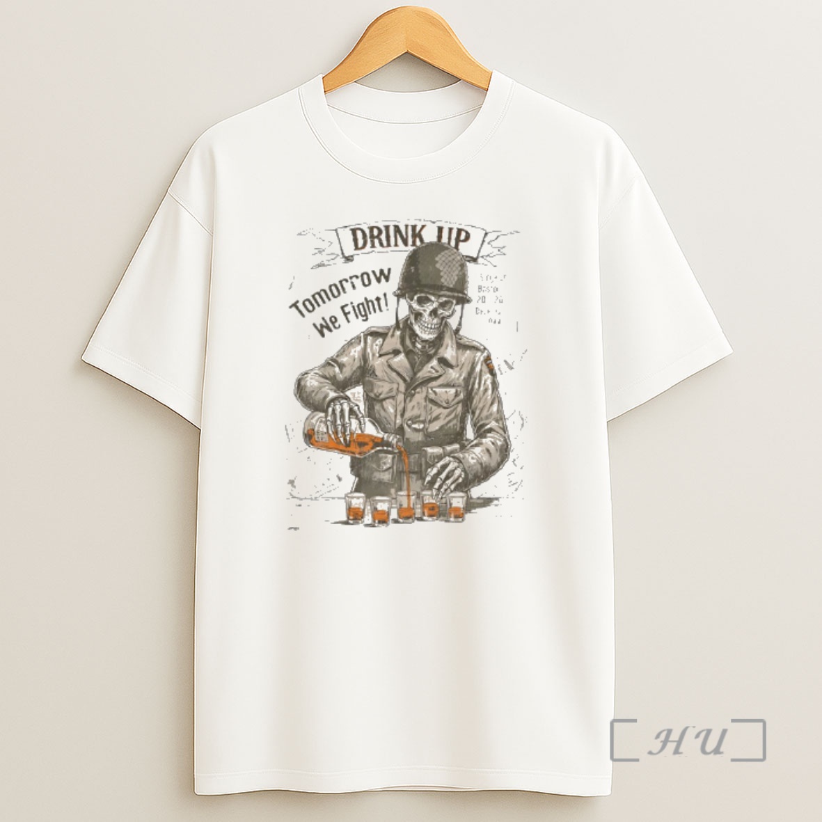 Officials Skeleton Drink Up Tomorrow We Fight Shirt Sweatshirt Tee
