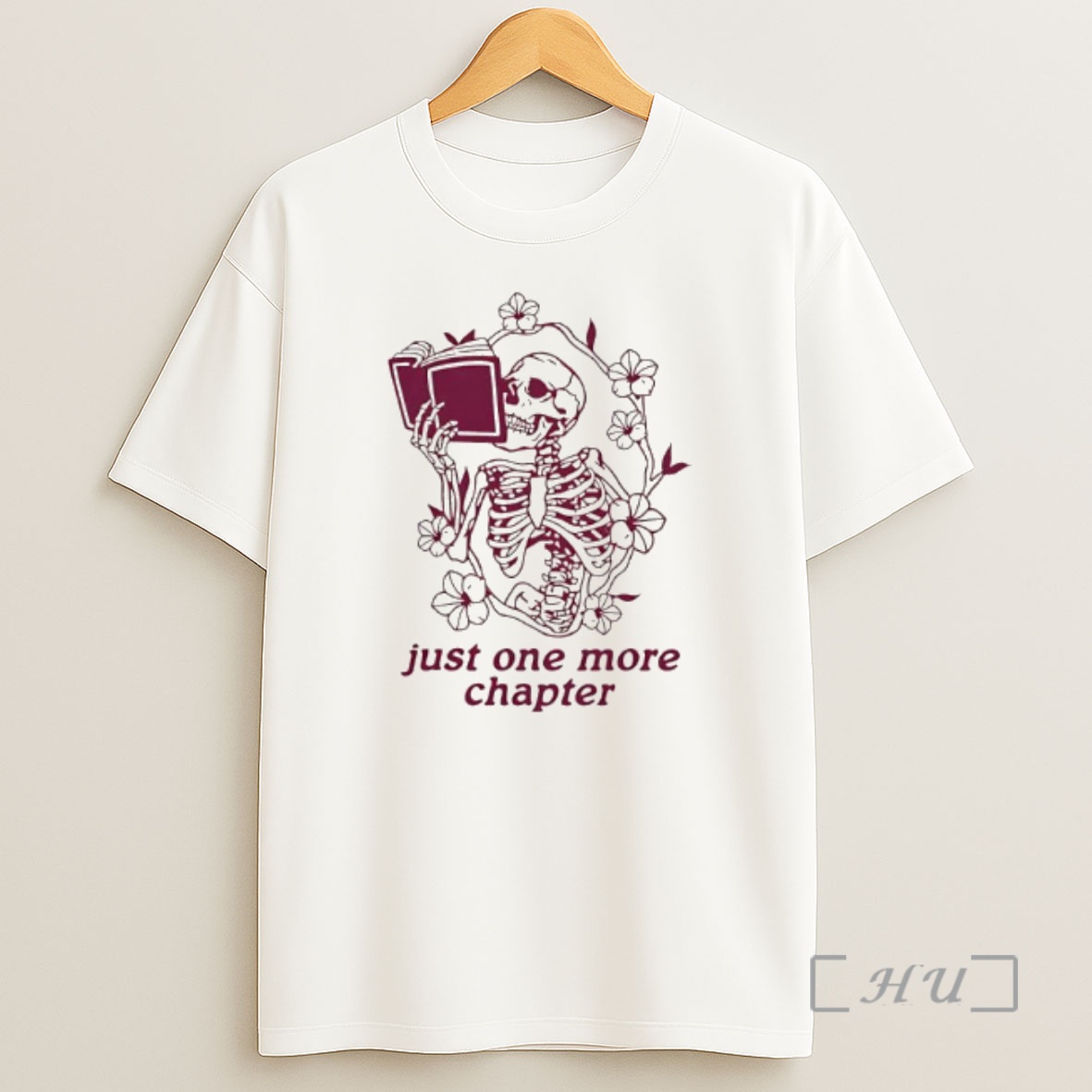 Officials Skeleton Reading Book Just One More Chapter Shirt Sweatshirt Tee