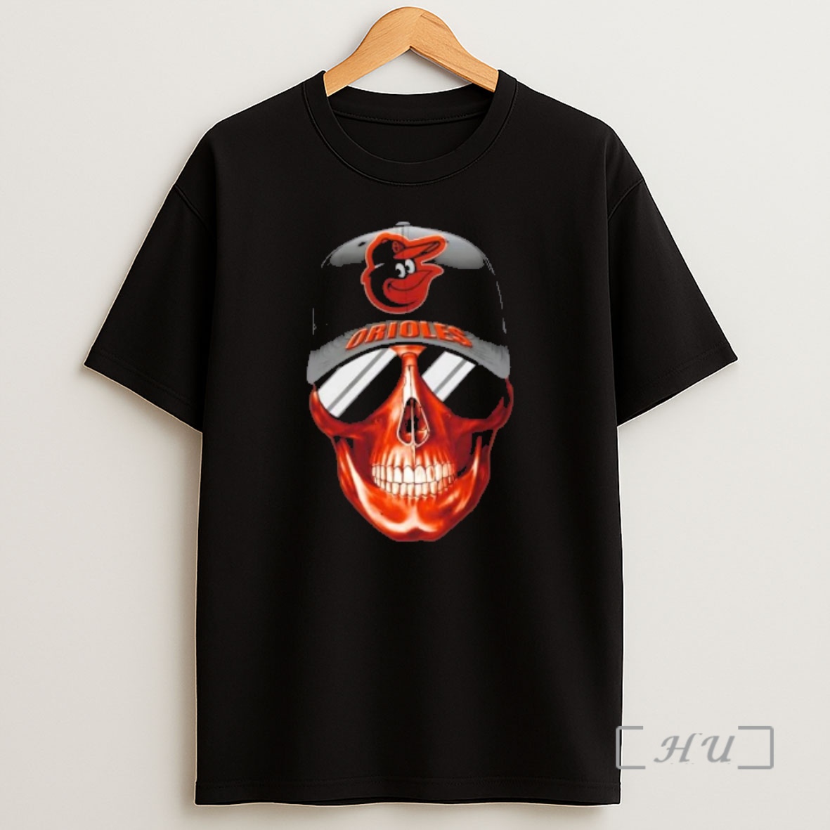Officials Skull Wearing A Cap Baltimore Orioles And Smiling With Fans Shirt Sweatshirt Tee