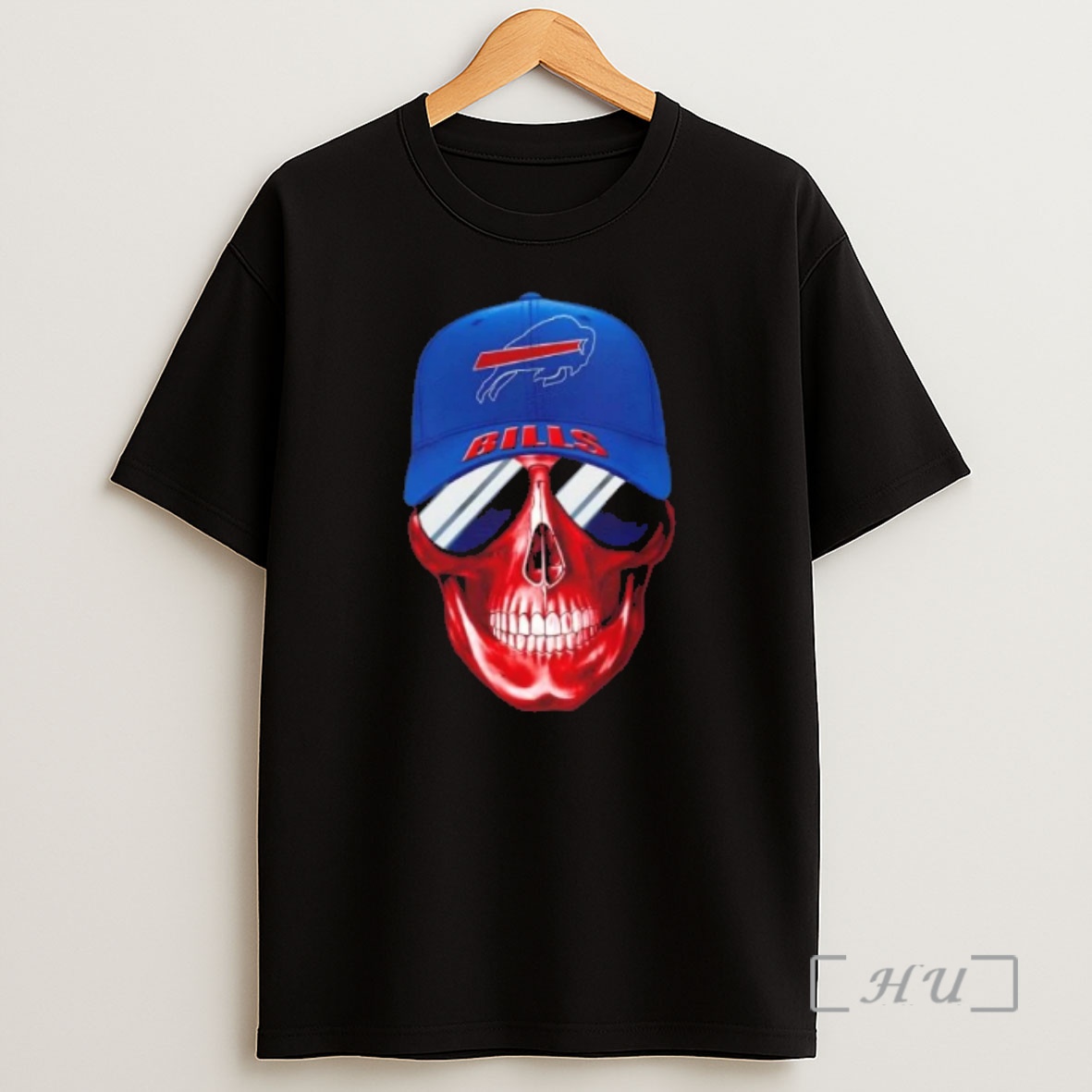 Officials Skull Wearing A Cap And Smile Buffalo Bills Fans Shirt Sweatshirt Tee