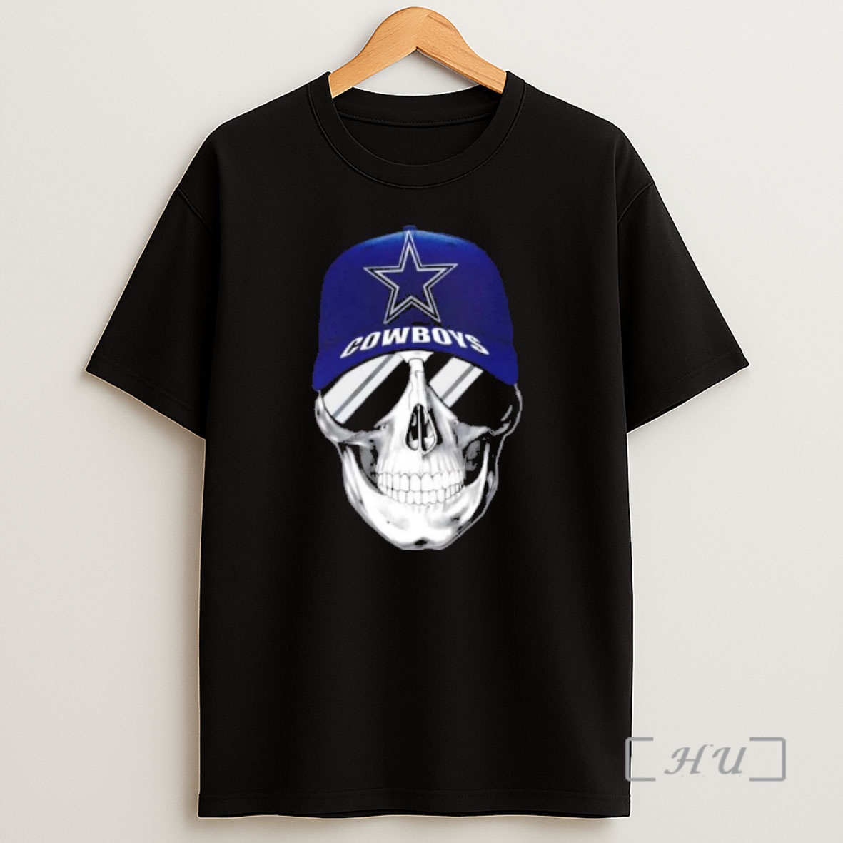 Officials Skull Wearing A Cap And Smile Dallas Cowboys Fans Shirt Sweatshirt Tee