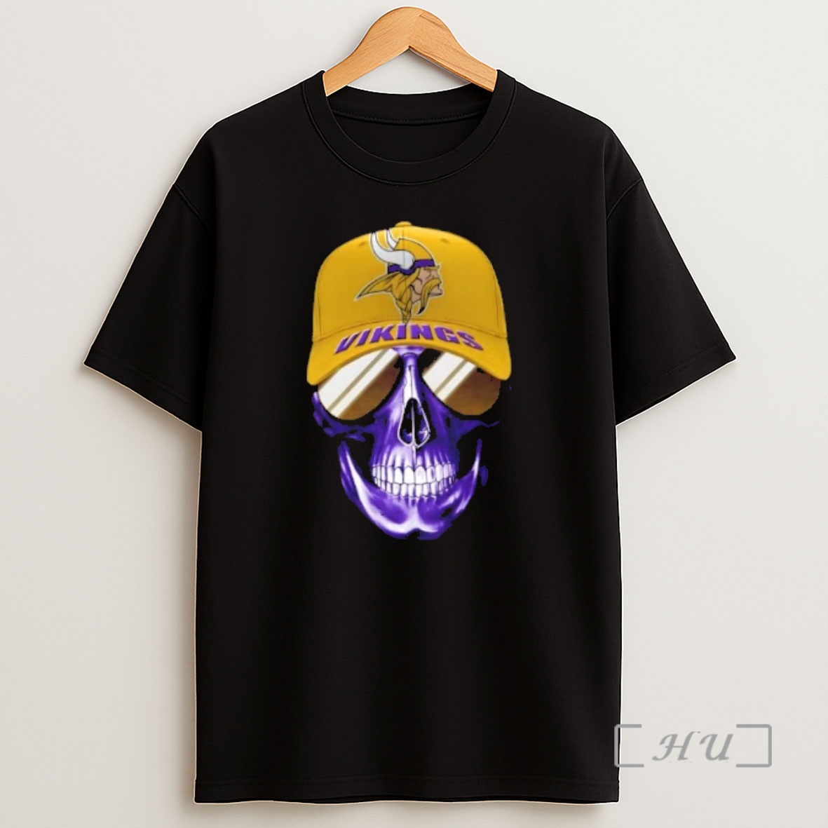Officials Skull Wearing A Cap And Smile Minnesota Vikings Fans Shirt Sweatshirt Tee