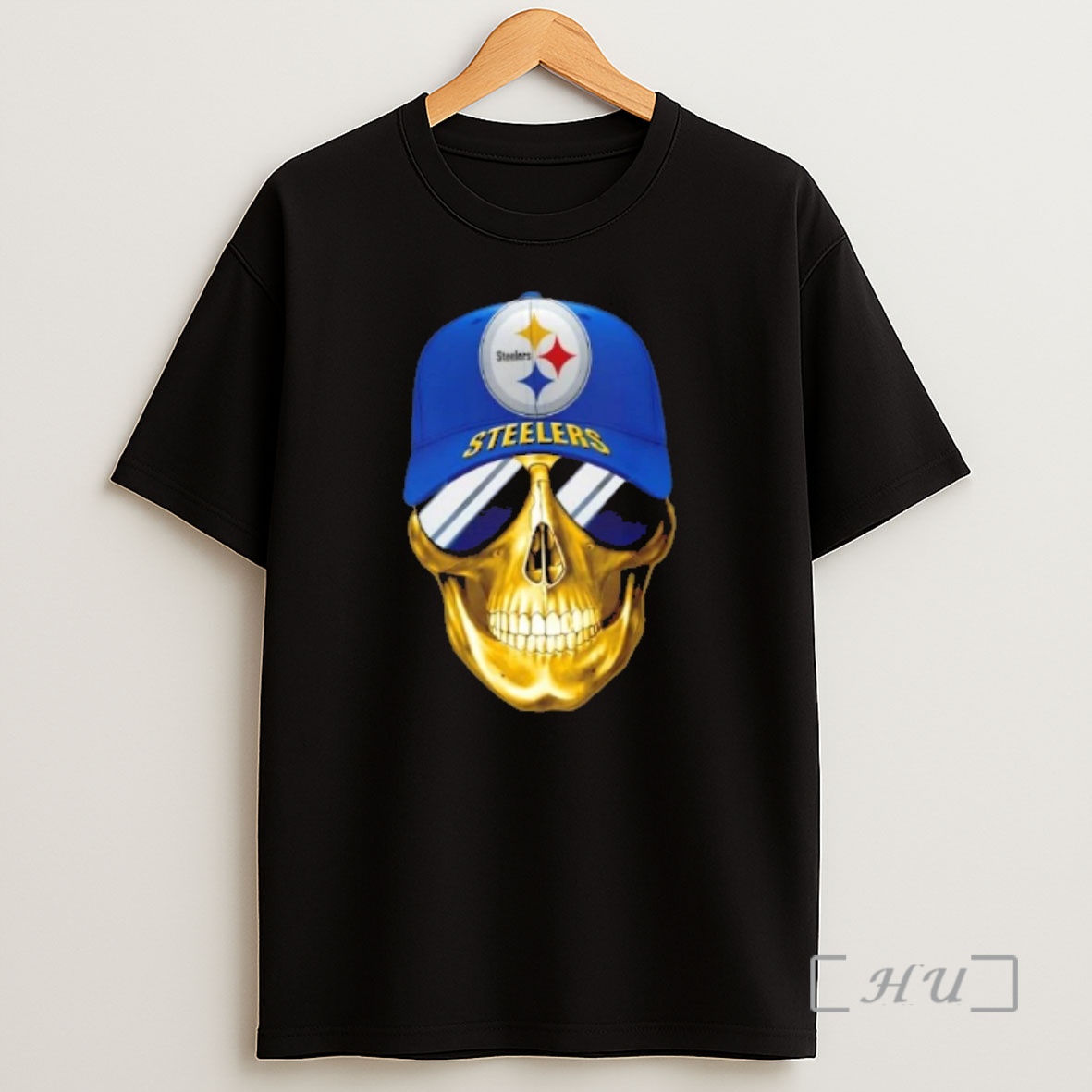 Officials Skull Wearing A Cap And Smile Pittsburgh Steelers Fans Shirt Sweatshirt Tee