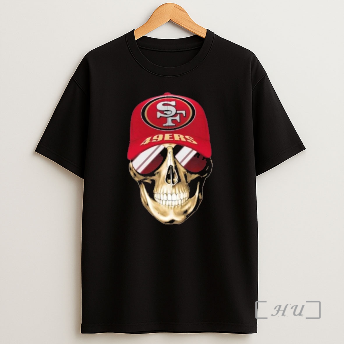 Officials Skull Wearing A Cap And Smile San Francisco 49ers Fans Shirt Sweatshirt Tee