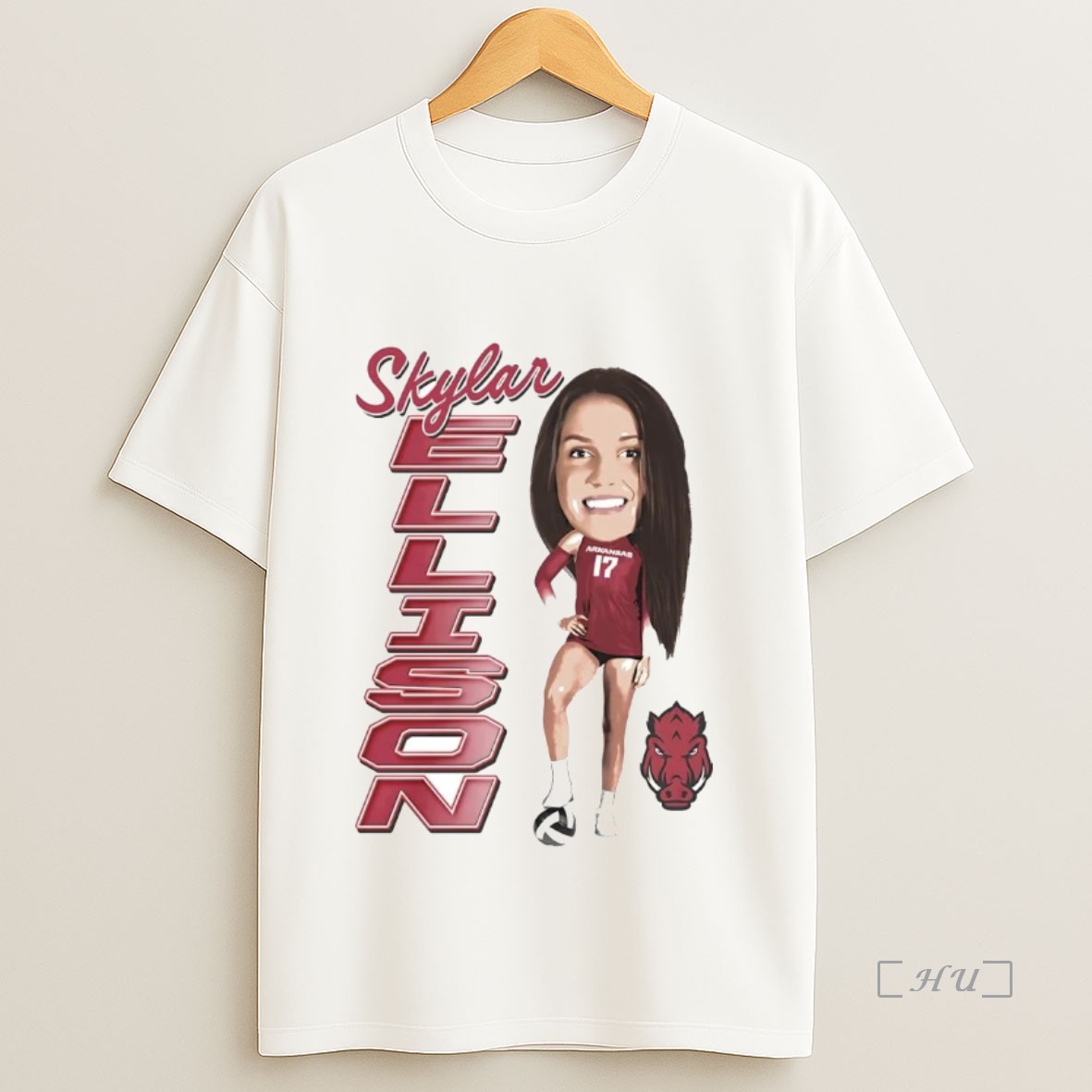 Officials Skylar Ellison Big Head Caricature Arkansas Premium Shirt Sweatshirt Tee