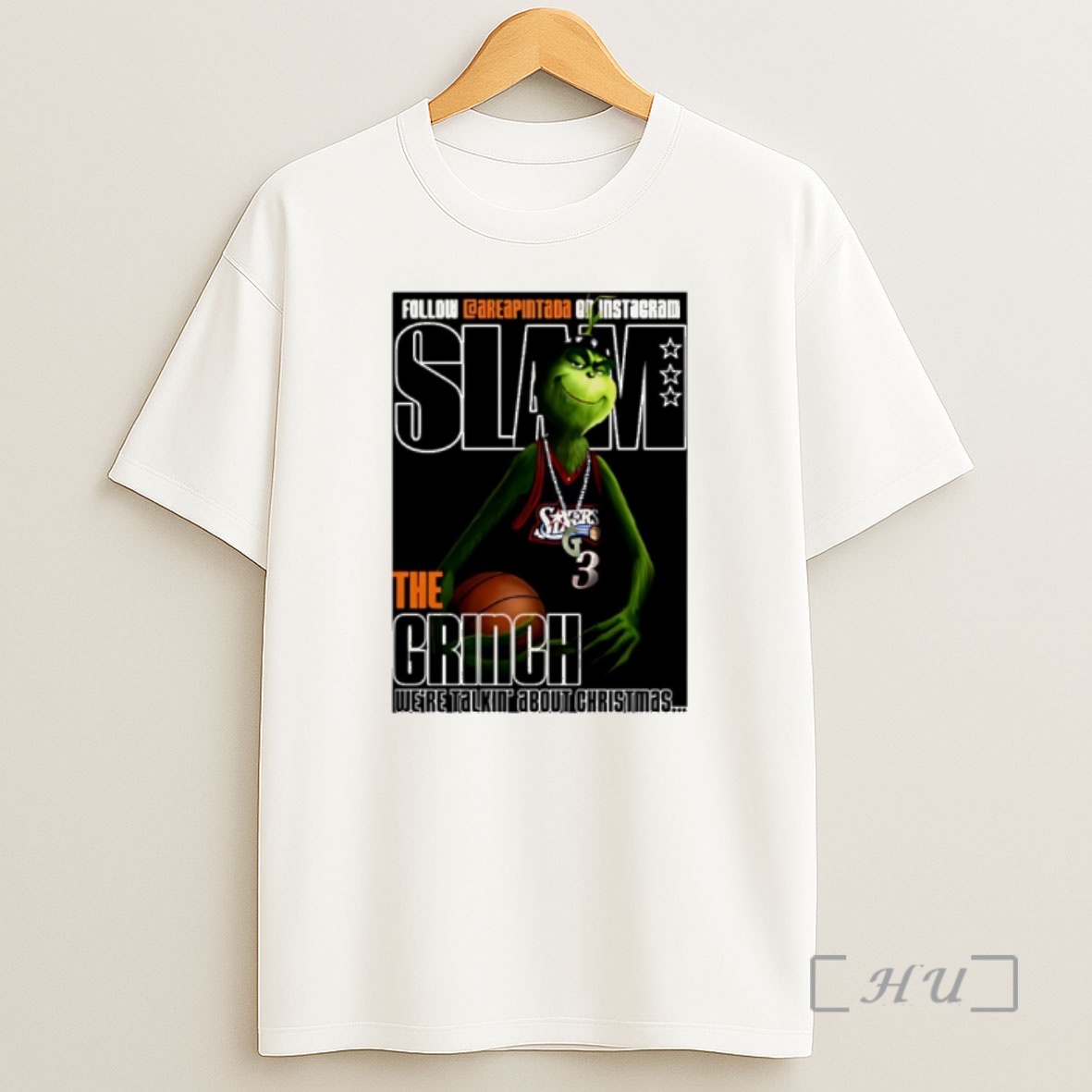 Officials Slam Allen Iverson Philadelphia 76ers The Grinch Were Talkin About Christmas Shirt Sweatshirt Tee