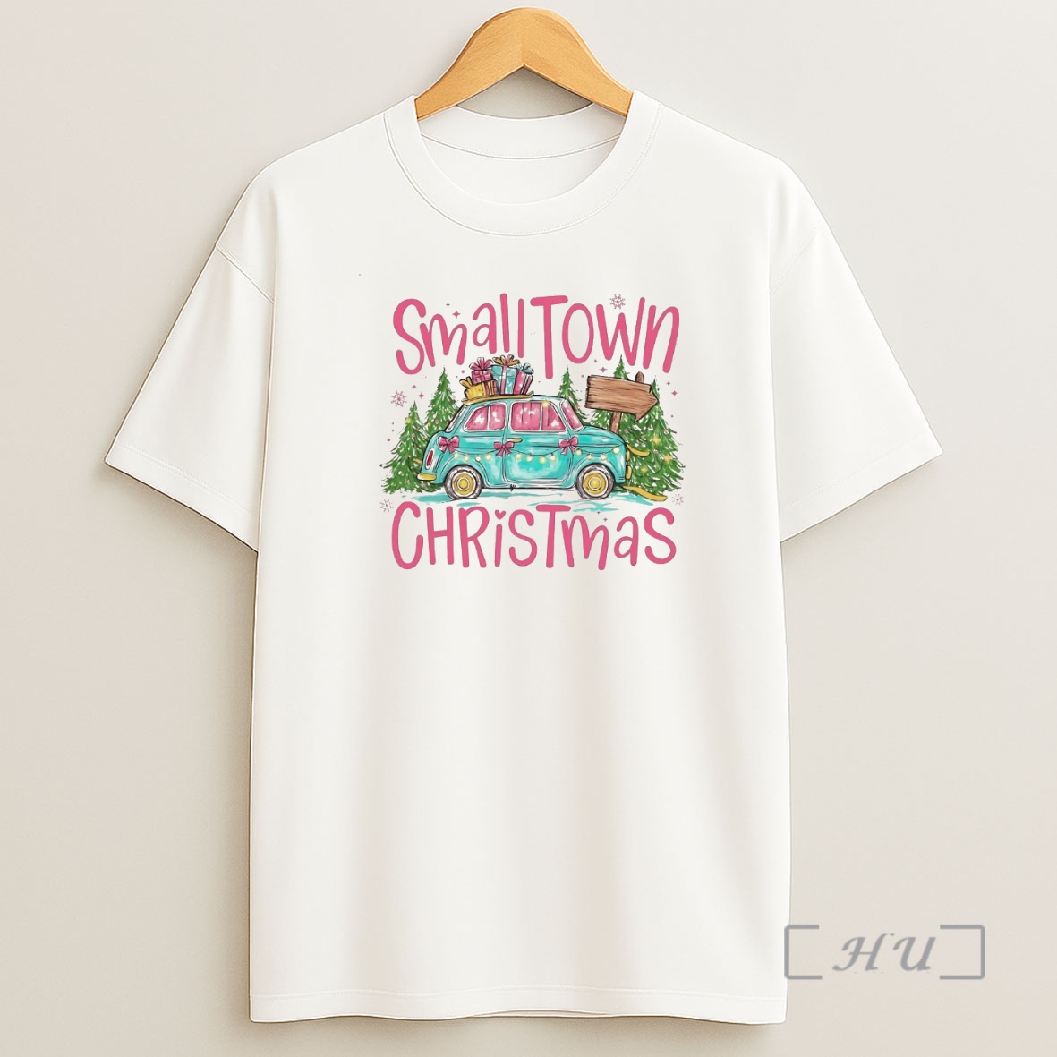 Officials Small Town Christmas Car Premium Shirt Sweatshirt Tee