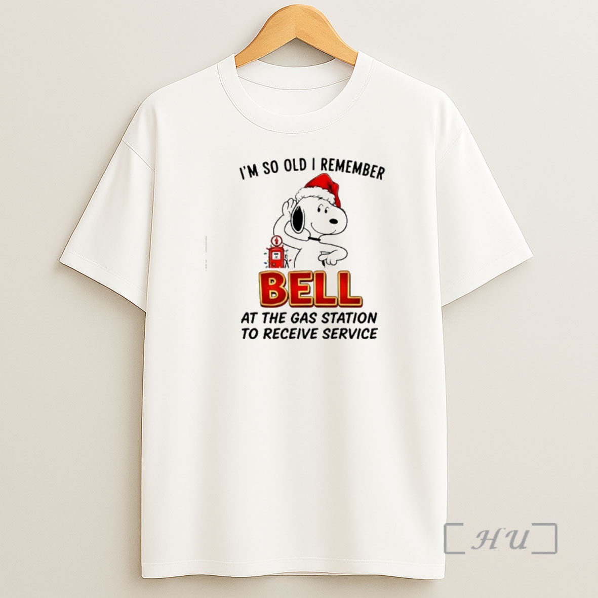 Officials Snoopy Christmas Im So Old I Remember Bell At The Gas Station To Receive Service Shirt Sweatshirt Tee