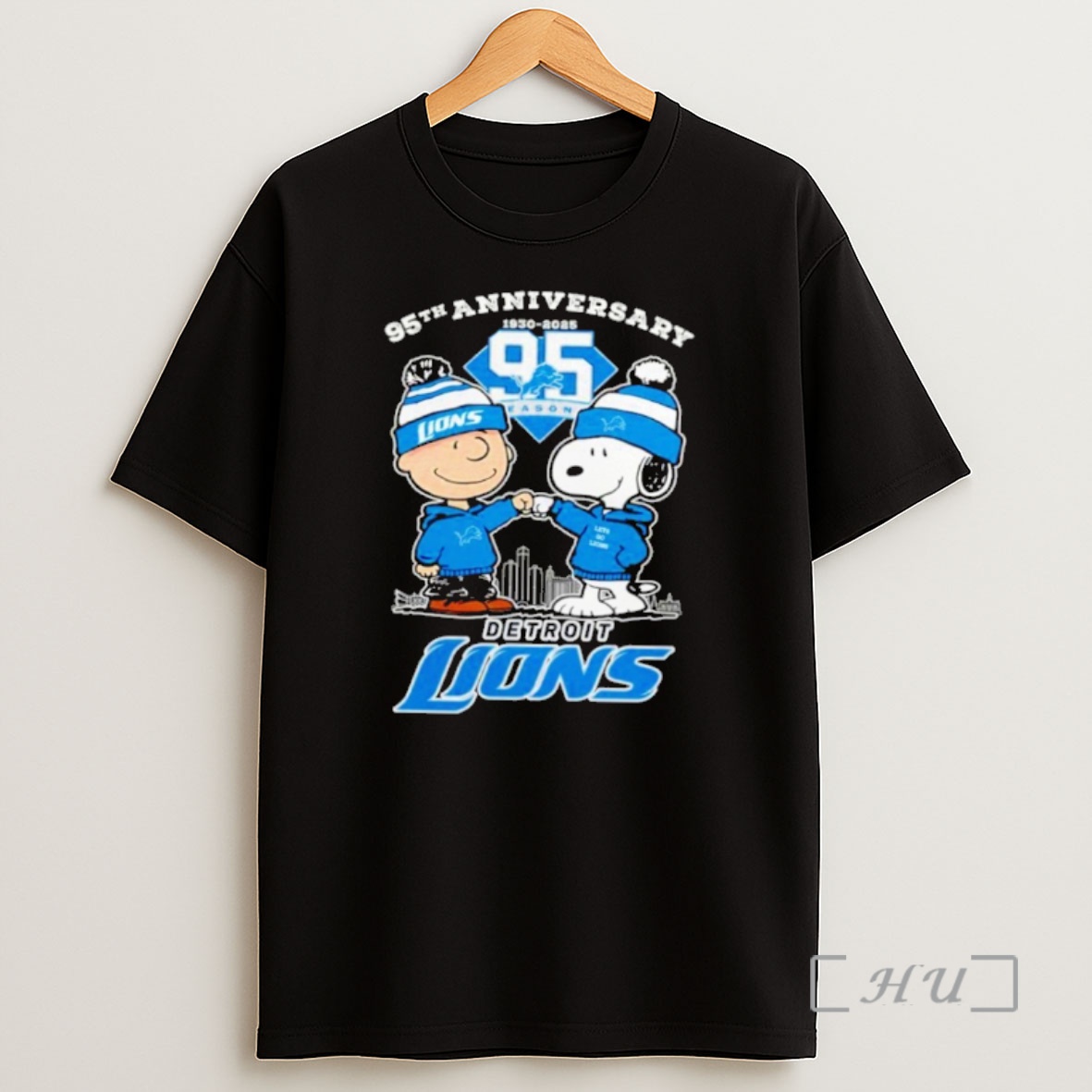 Officials Snoopy And Charlie Brown Detroit Lions 95th Anniversary 2025 One Pride Shirt Sweatshirt Tee