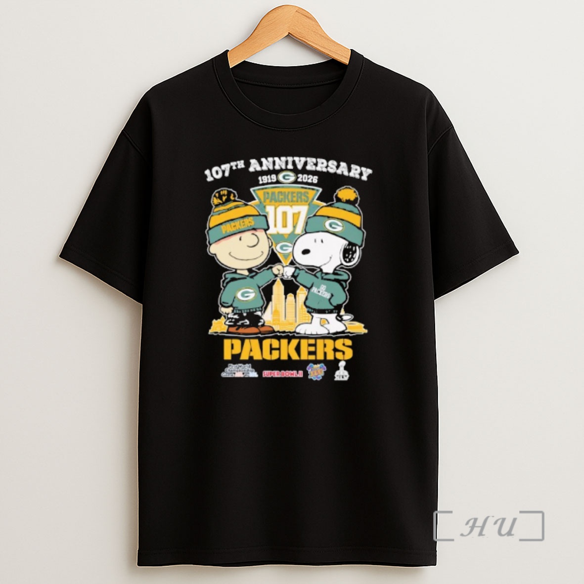 Officials Snoopy And Charlie Brown Green Bay Packers 107th Anniversary 1919 2026 Thank You Shirt Sweatshirt Tee