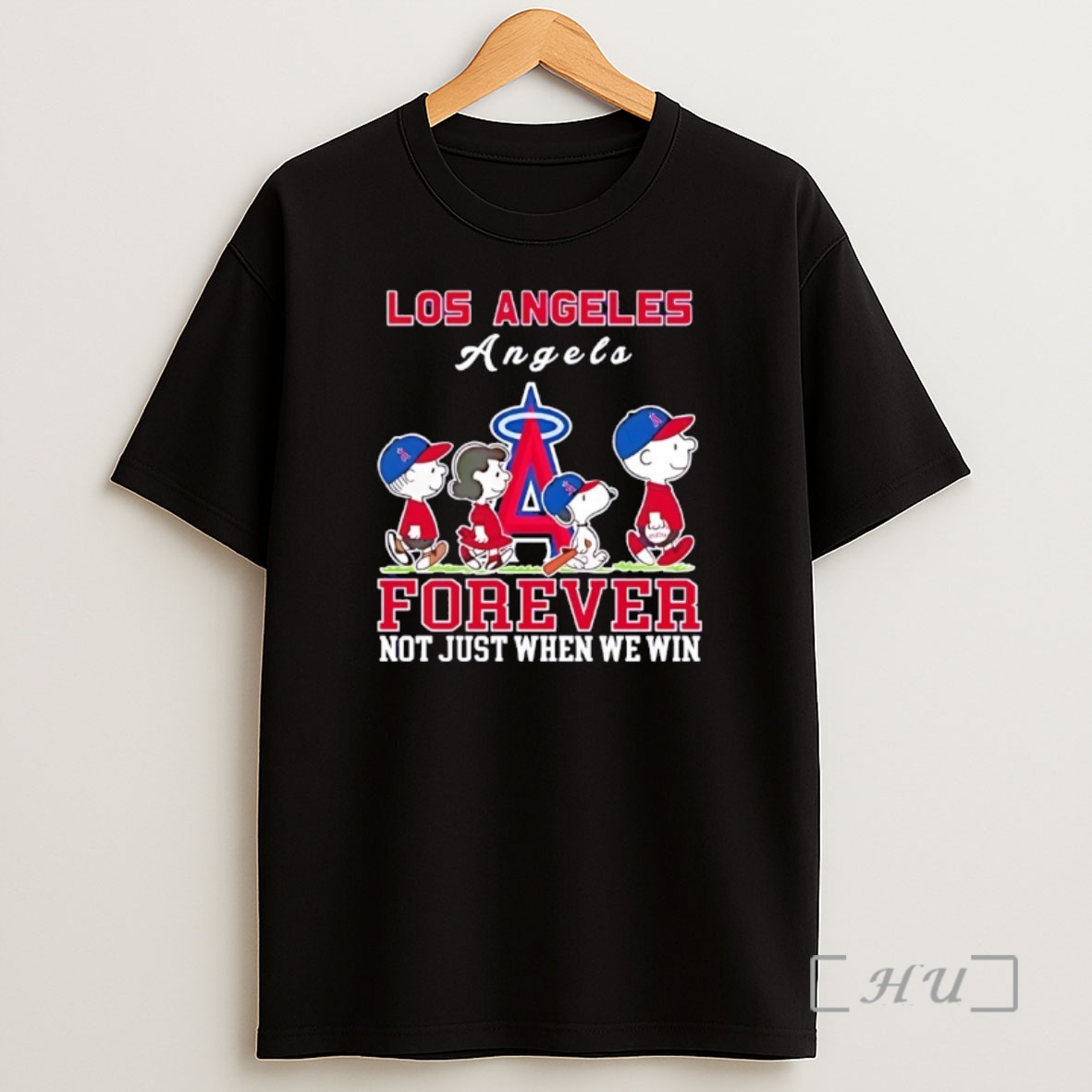 Officials Snoopy And Charlie Brown Los Angeles Angels Baseball Forever Not Just When We Win Shirt Sweatshirt Tee