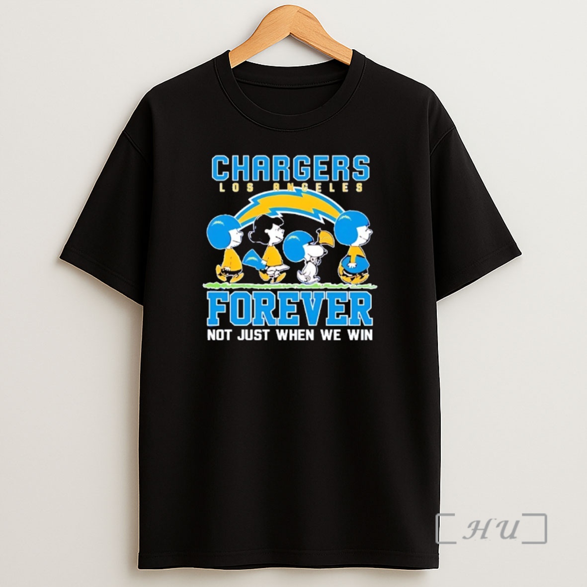 Officials Snoopy And Charlie Brown Los Angeles Chargers Forever Not Just When We Win Shirt Sweatshirt Tee