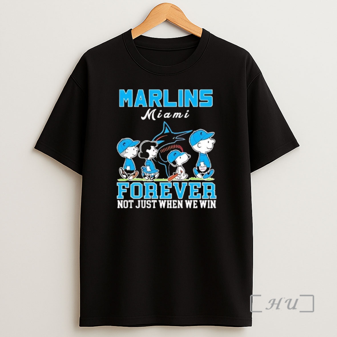 Officials Snoopy And Charlie Brown Miami Marlins Baseball Forever Not Just When We Win Shirt Sweatshirt Tee