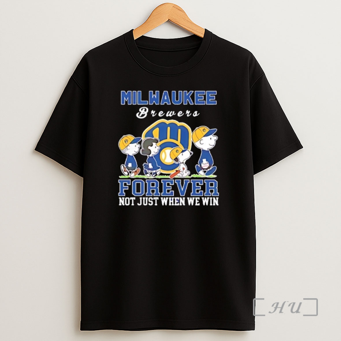 Officials Snoopy And Charlie Brown Milwaukee Brewers Baseball Forever Not Just When We Win Shirt Sweatshirt Tee 1