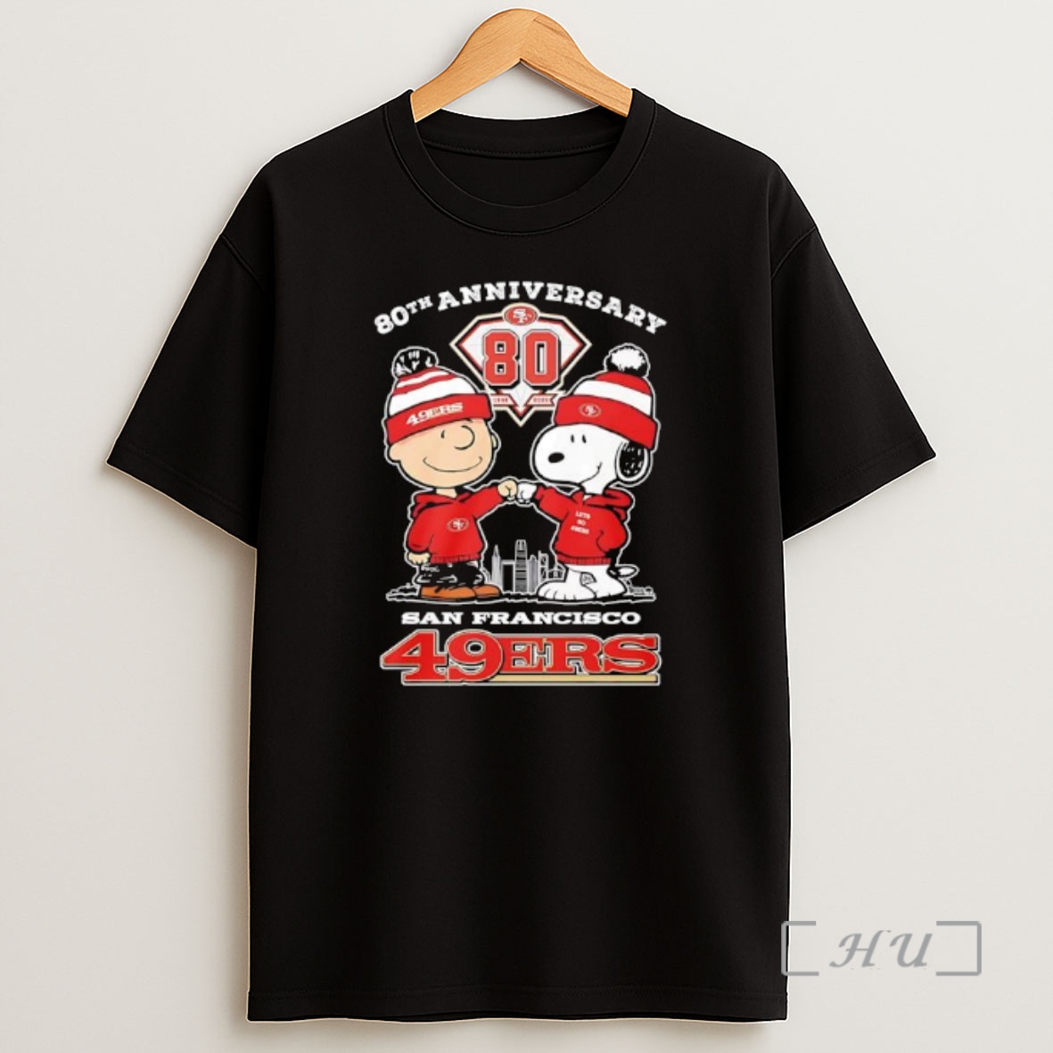 Officials Snoopy And Charlie Brown San Francisco 49ers 80th Anniversary 1946 2026 City Skyline Shirt Sweatshirt Tee