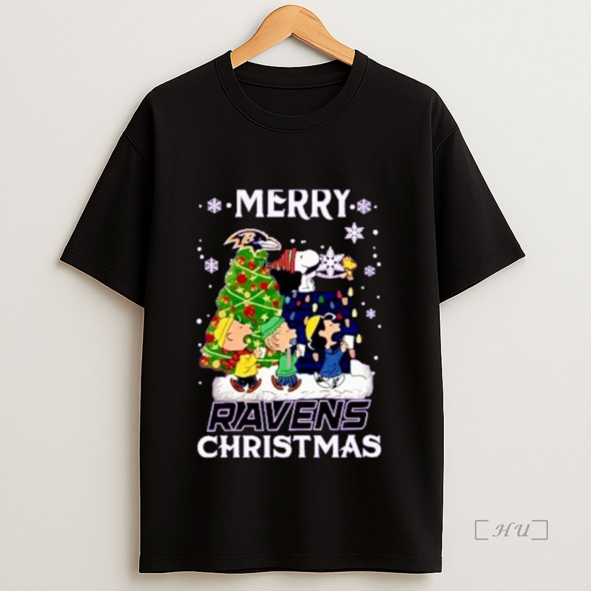 Officials Snoopy And Friends Merry Baltimore Ravens Christmas Ornaments Premium Shirt Sweatshirt Tee