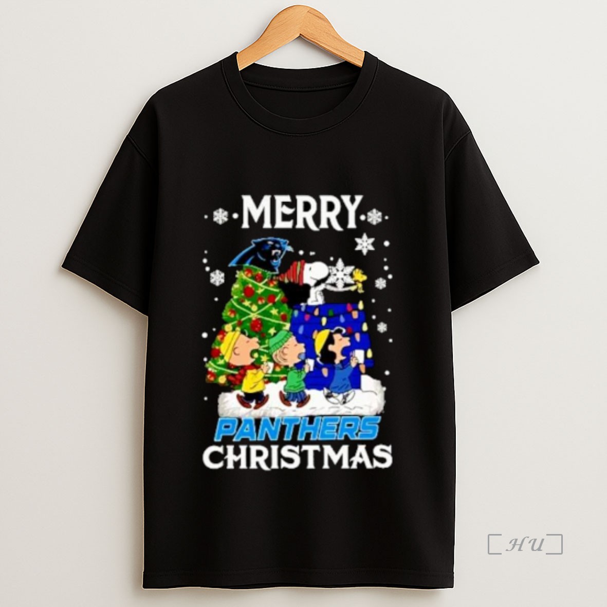 Officials Snoopy And Friends Merry Carolina Panthers Christmas Ornaments Premium Shirt Sweatshirt Tee