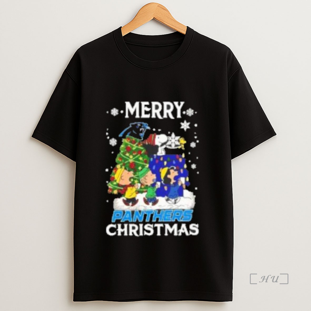 Officials Snoopy And Friends Merry Carolina Panthers Christmas Premium Shirt Sweatshirt Tee
