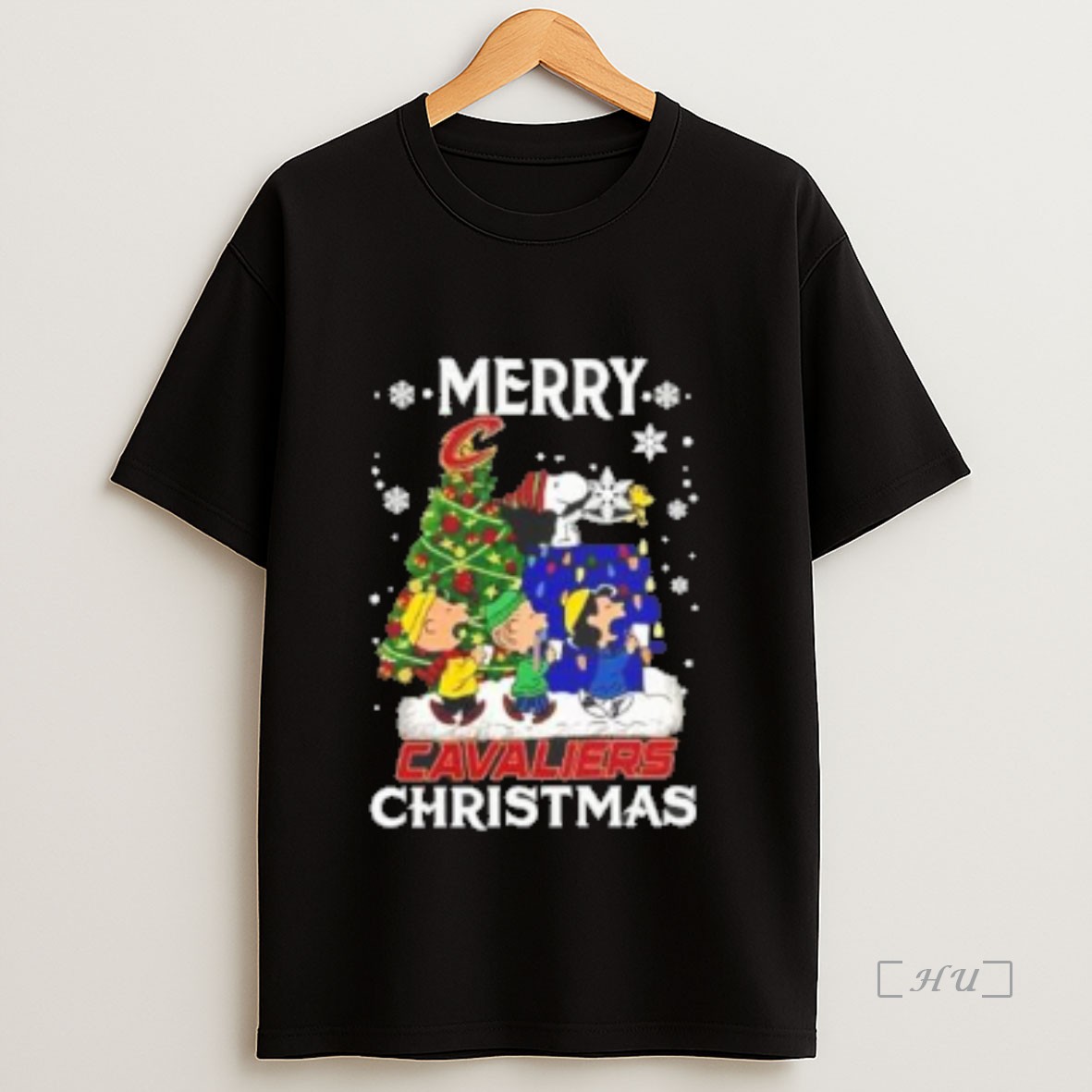 Officials Snoopy And Friends Merry Cleveland Cavaliers Christmas Premium Shirt Sweatshirt Tee
