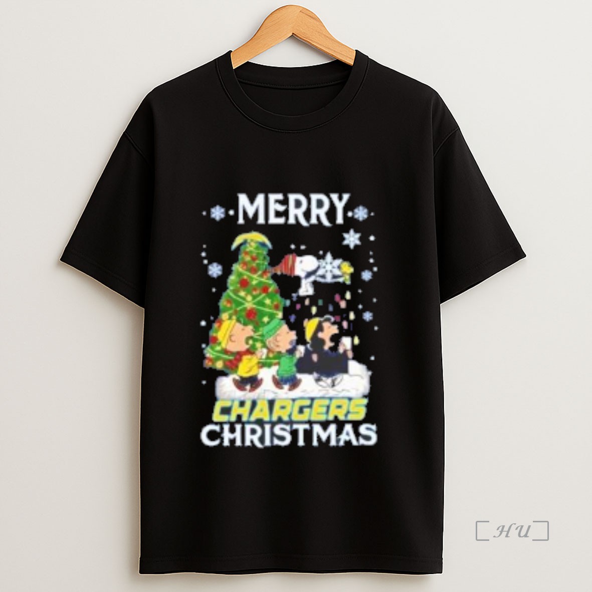 Officials Snoopy And Friends Merry Los Angeles Chargers Christmas Premium Shirt Sweatshirt Tee