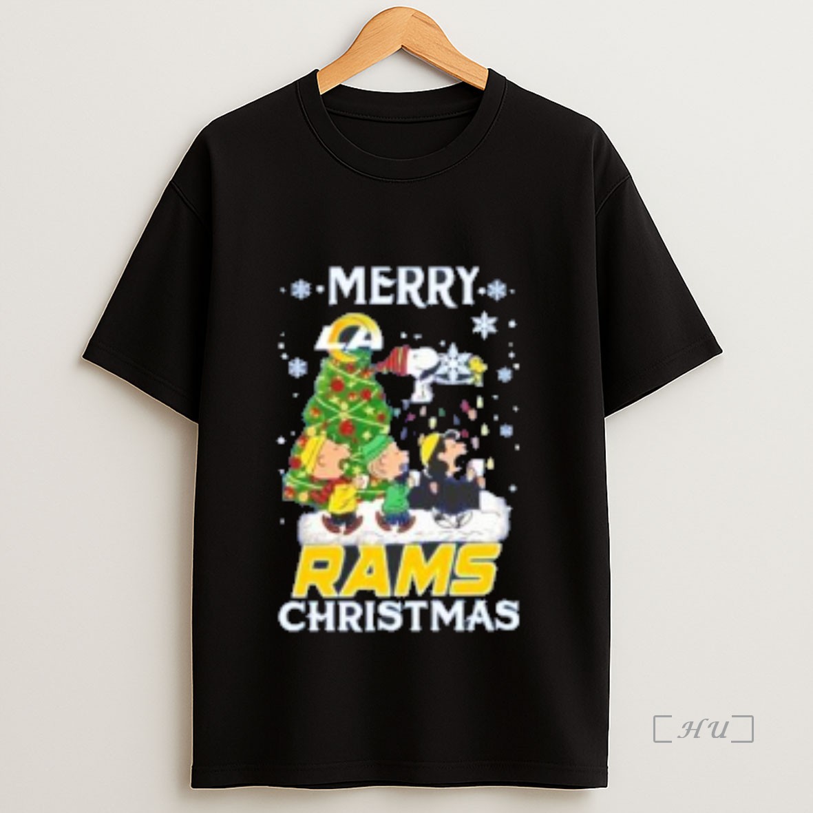 Officials Snoopy And Friends Merry Los Angeles Rams Christmas Premium Shirt Sweatshirt Tee