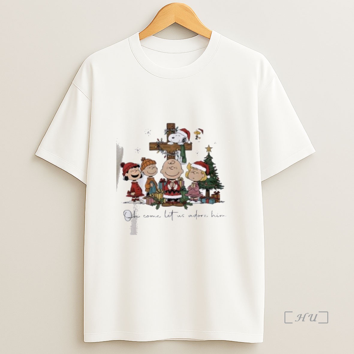Officials Snoopy And Friends Oh Come Let Us Adore Him Merry Christmas Premium Shirt Sweatshirt Tee