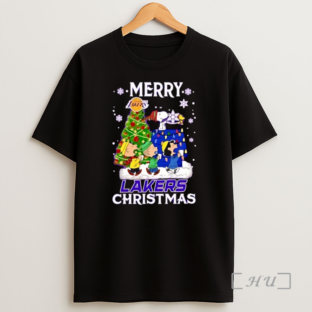 Officials Snoopy And Friends Peanuts Merry Los Angeles Lakers Christmas 2025 Shirt Sweatshirt Tee