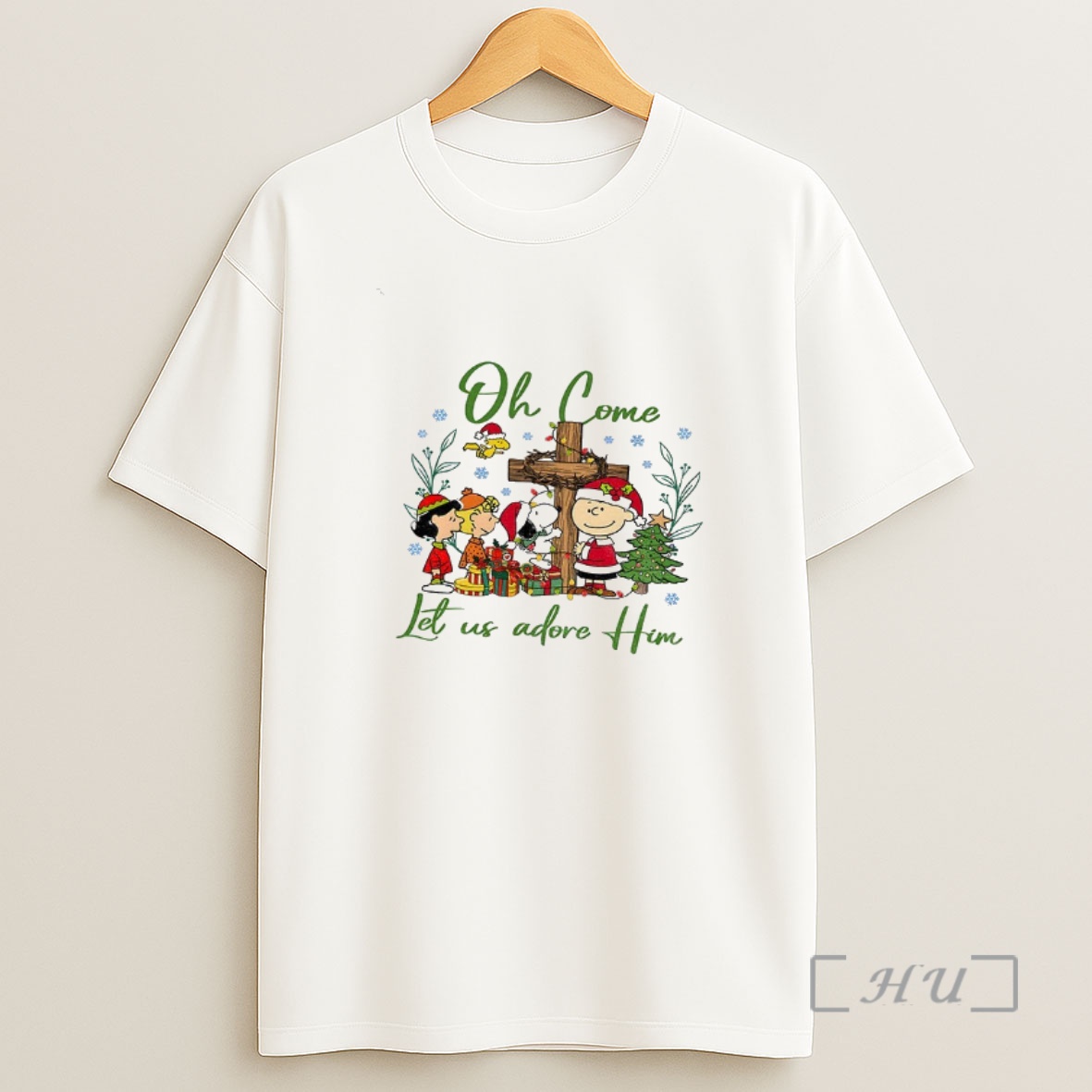 Officials Snoopy And Peanuts Oh Come Let Us Adore Him Merry Christmas Premium Shirt Sweatshirt Tee