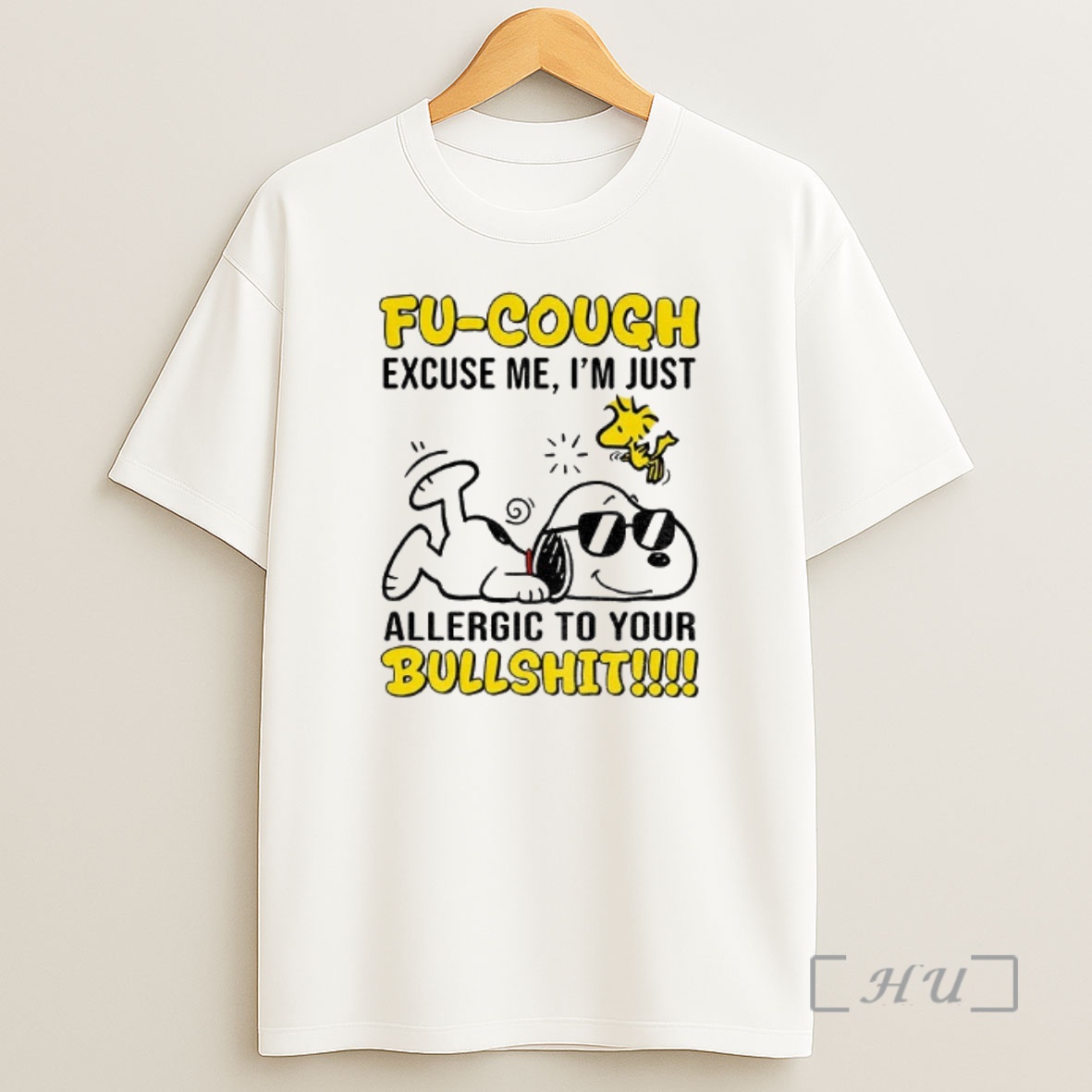 Officials Snoopy And Woodstock Fu Cough Excuse Me Im Just Allergic To Your Bullshit Shirt Sweatshirt Tee