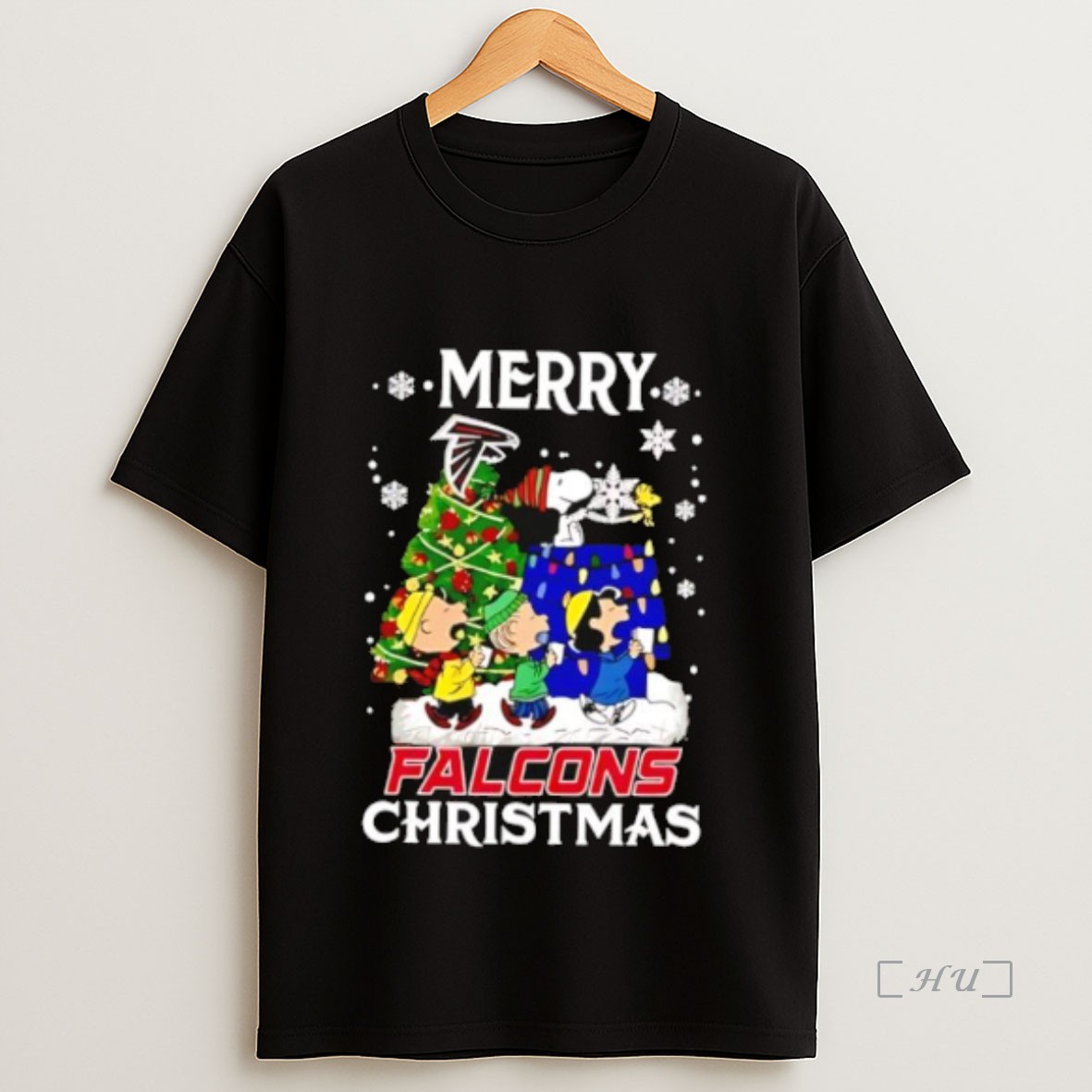 Officials Snoopy And Friends Merry Atlanta Falcons Christmas Cute Cartoon Premium Shirt Sweatshirt Tee