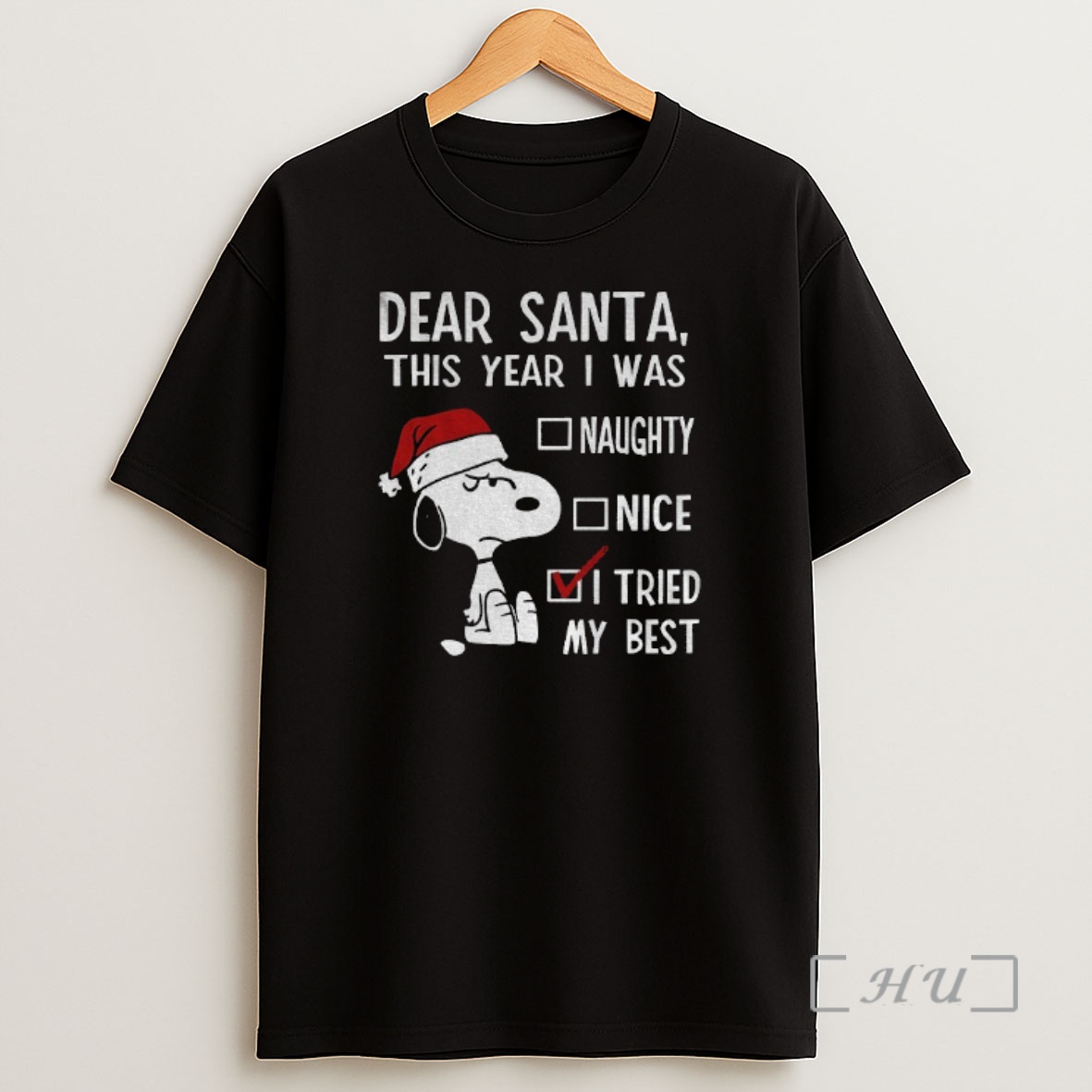 Officials Snoopy Dear Santa This Year I Was Naughty Nice I Tried My Best Merry Christmas Shirt Sweatshirt Tee
