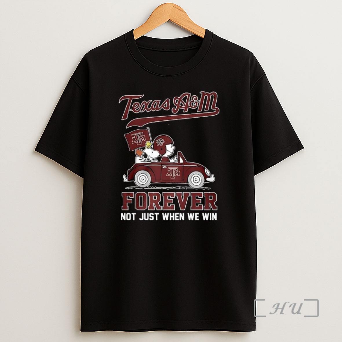 Officials Snoopy Driving Volkswagen Texas Am Forever Not Just When We Win Shirt Sweatshirt Tee