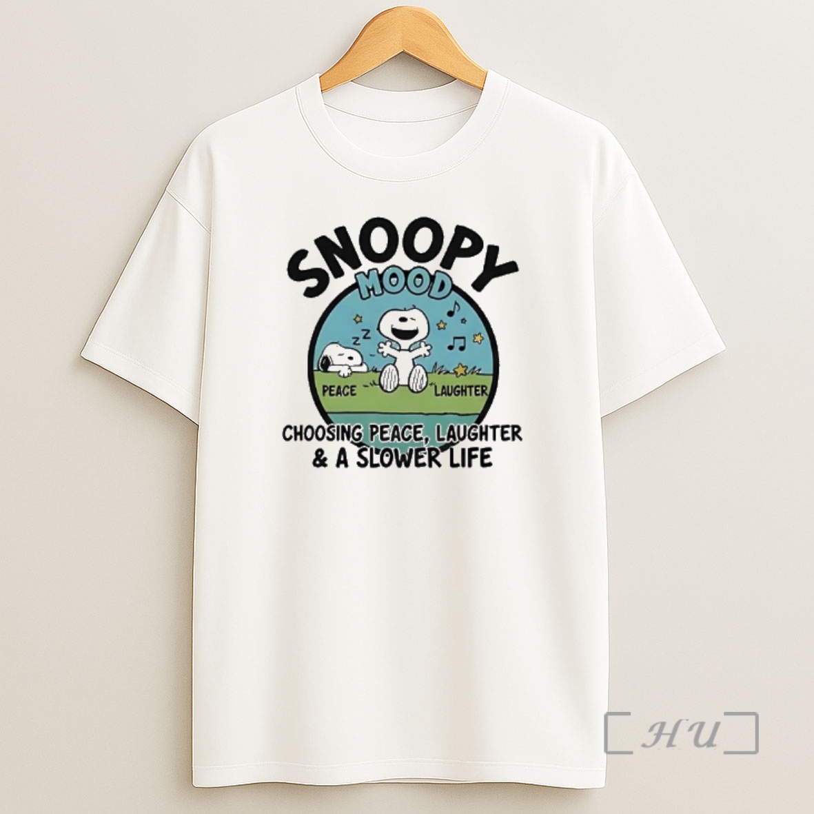 Officials Snoopy Mood Choosing Peace Laughter And A Slower Life Shirt Sweatshirt Tee