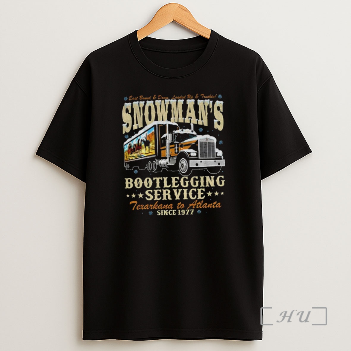 Officials Snowmans Bootlegging Service Trucker Smokey And The Bandit Christmas Premium Shirt Sweatshirt Tee