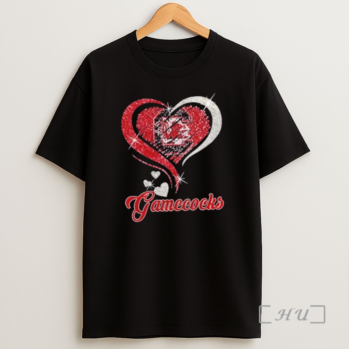 Officials South Carolina Gamecocks Football In Glitter Heart Fans Shirt Sweatshirt Tee