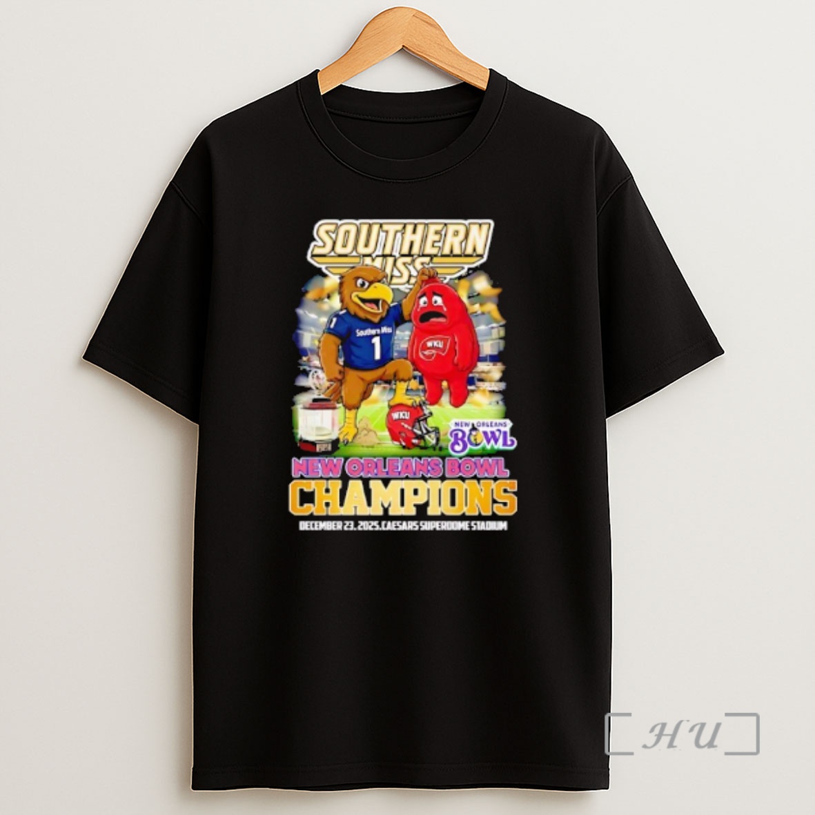 Officials Southern Miss New Destroy Washington State Cougars In New Oleans Bowl 2025 Chanpions Shirt Sweatshirt Tee