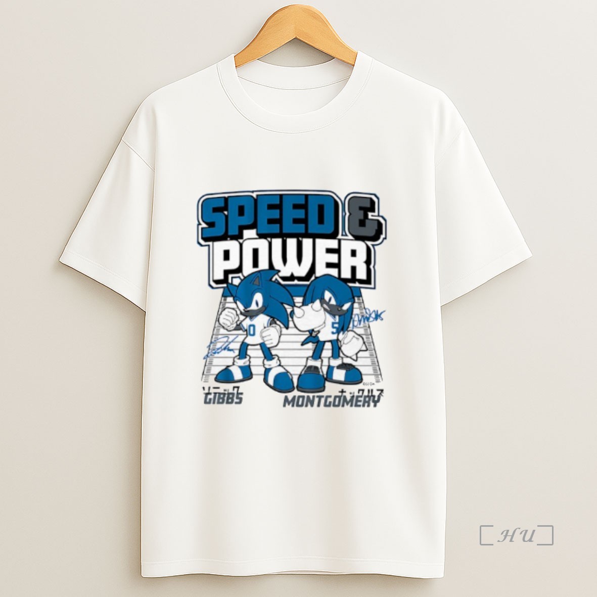 Officials Speed Power Jahmyr Gibbs David Montgomery Hedgehog Knuckles Premium Shirt Sweatshirt Tee