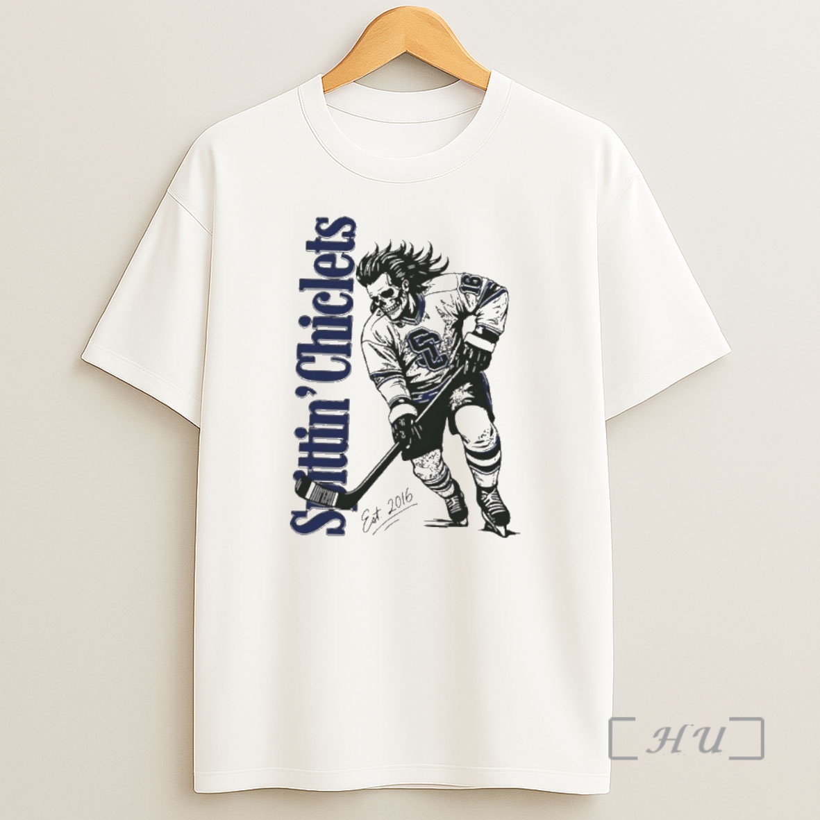 Officials Spittin Chiclets Skullet Vertical Hockey Premium Shirt Sweatshirt Tee