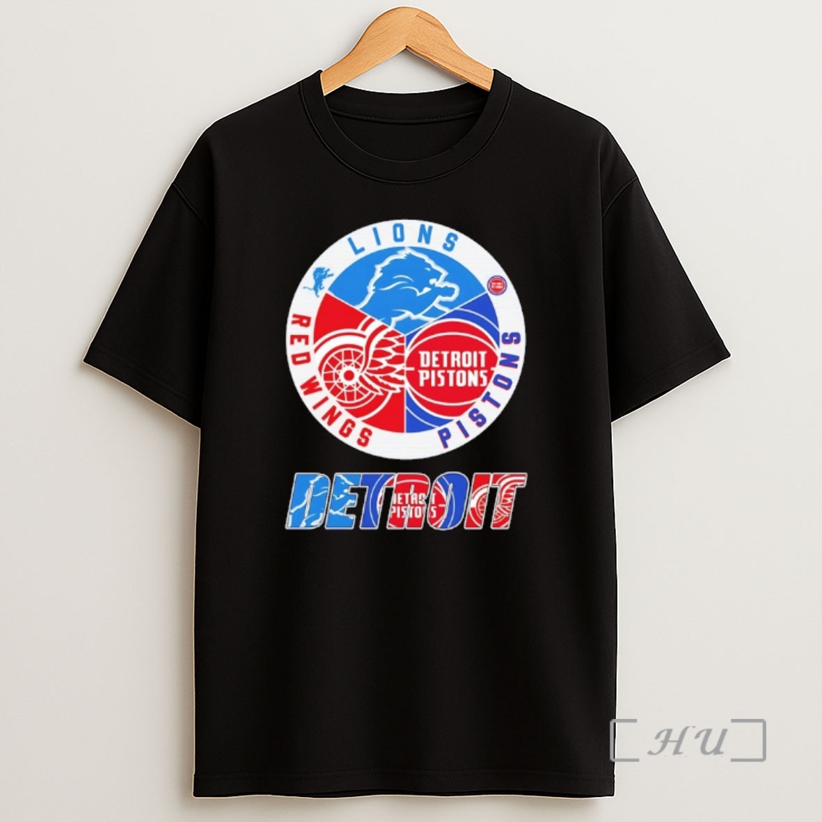 Officials Sports In Detroit Lions Pistons And Red Wings Graphic Premium Shirt Sweatshirt Tee