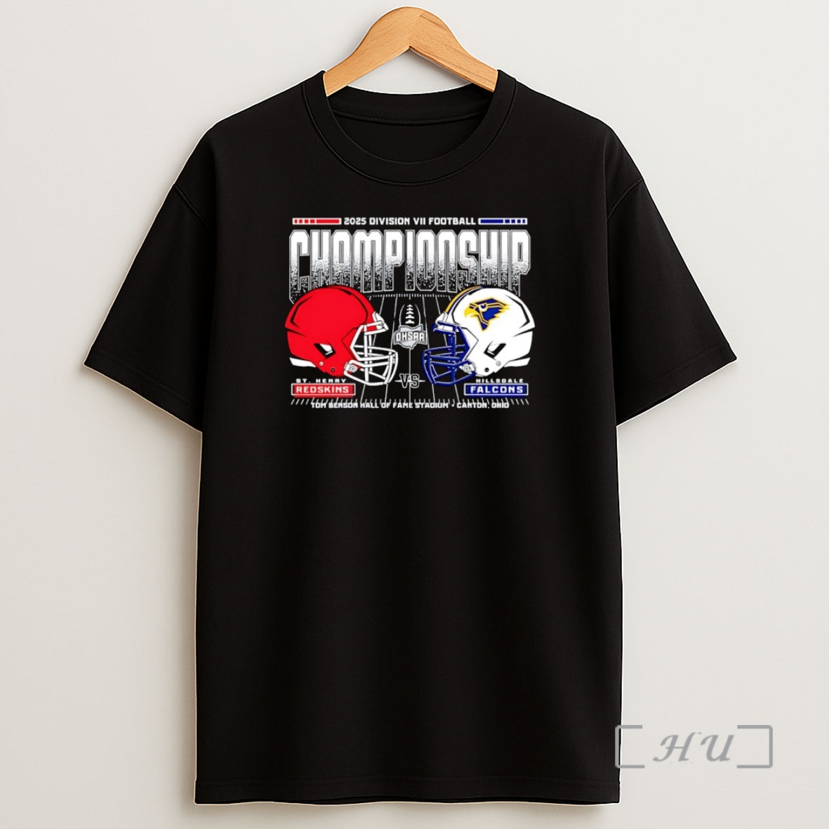 Officials St Henry Redskins Vs Hillsdale Falcons 2025 Ohsaa Football Division 7 H2h State Championship Christmas Premium Shirt Sweatshirt Tee