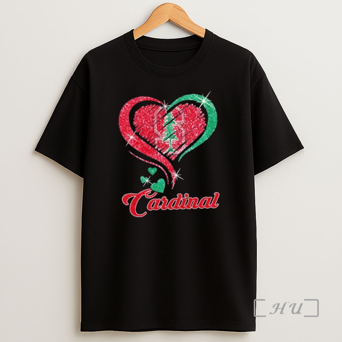 Officials Stanford Cardinal Football In Glitter Heart Fans Shirt Sweatshirt Tee