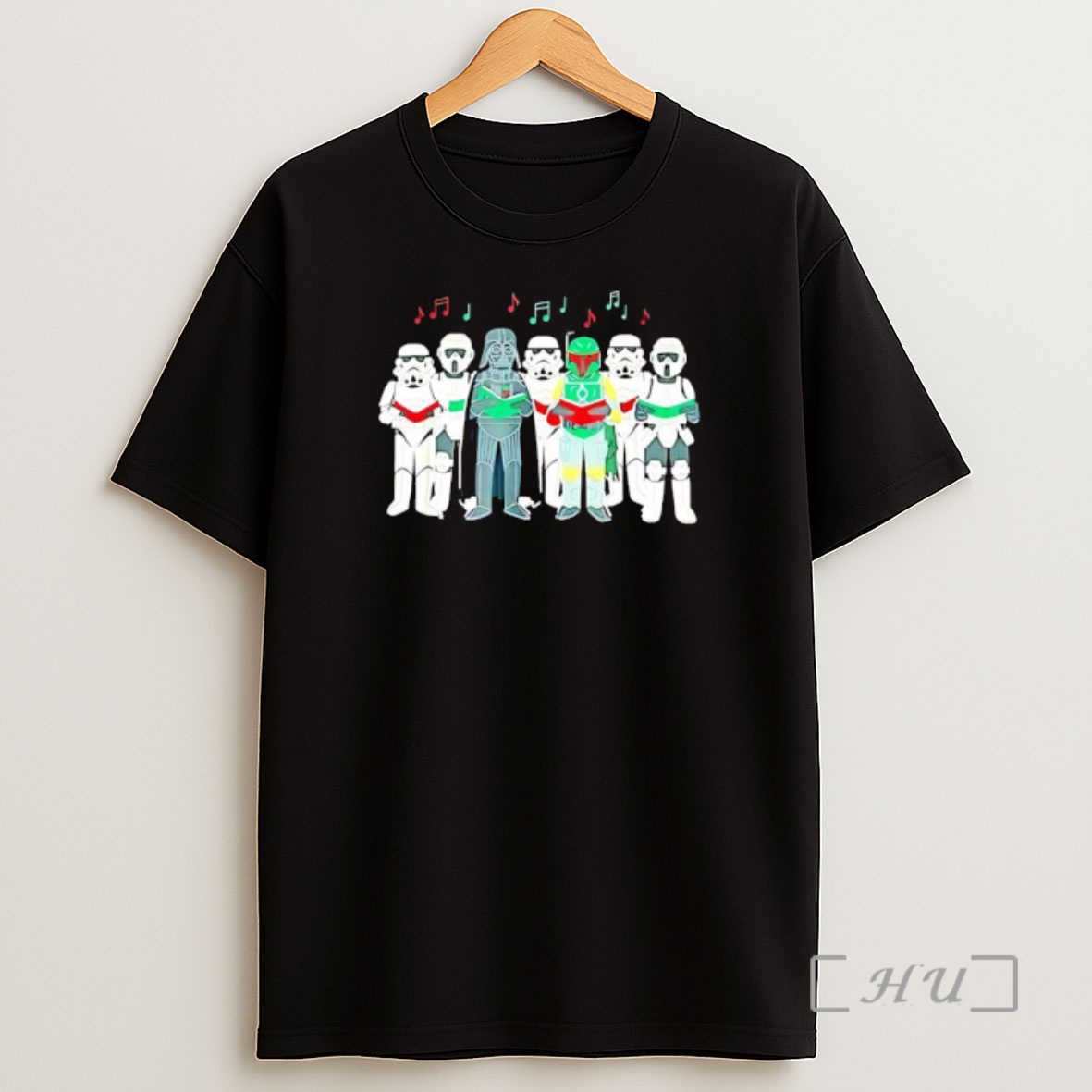 Officials Star Wars Vader Boba Storm Troopers Carolers Christmas Holiday Shirt Sweatshirt Tee