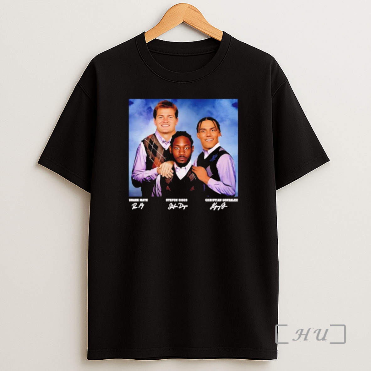 Officials Stefon Diggs Drake Maye Christian Gonzalez New England Patriots Step Brother Shirt Sweatshirt Tee