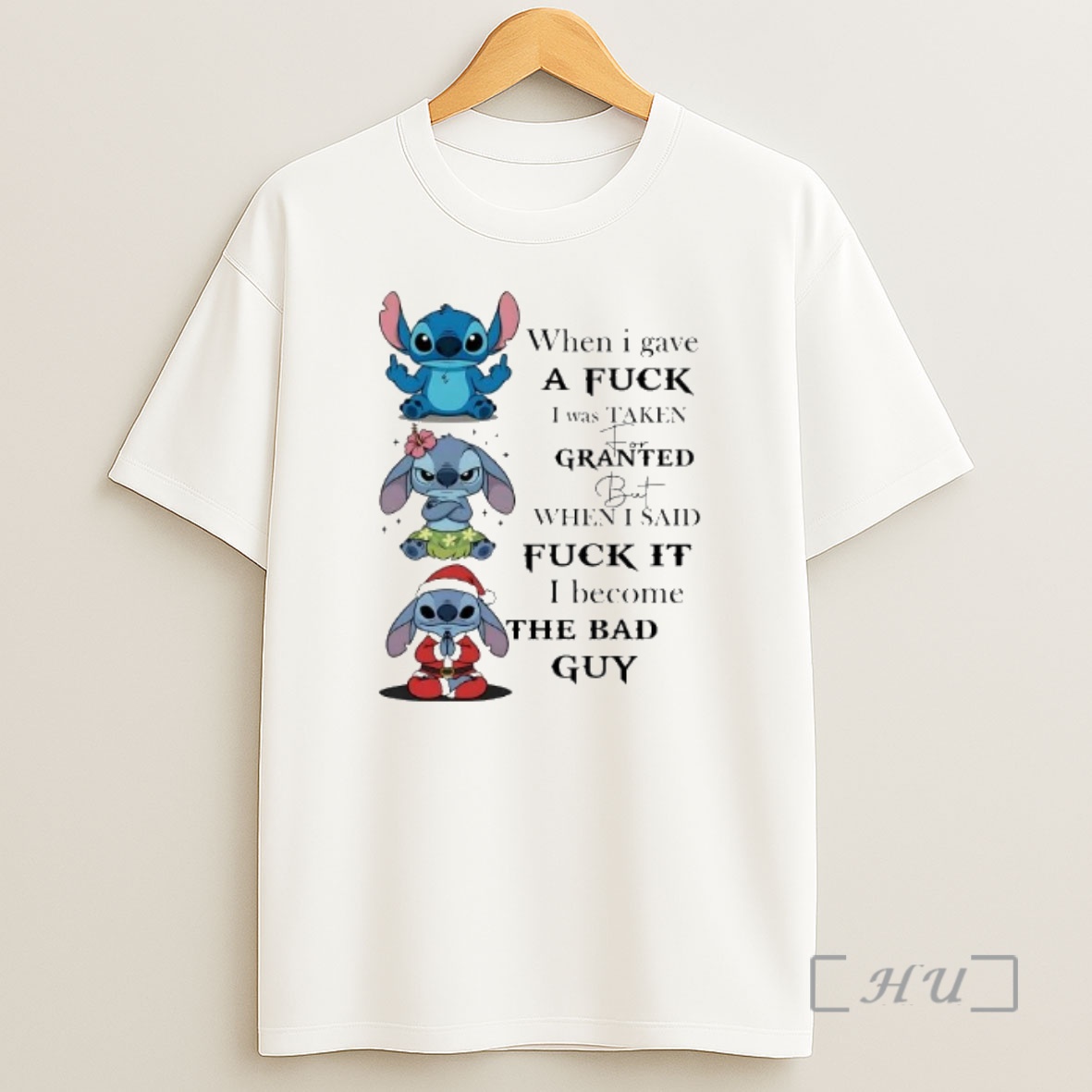 Officials Stitch I Gave A Fuck I Was Taken For Granted I Said Fuck It I Become Bad Guy Shirt Sweatshirt Tee