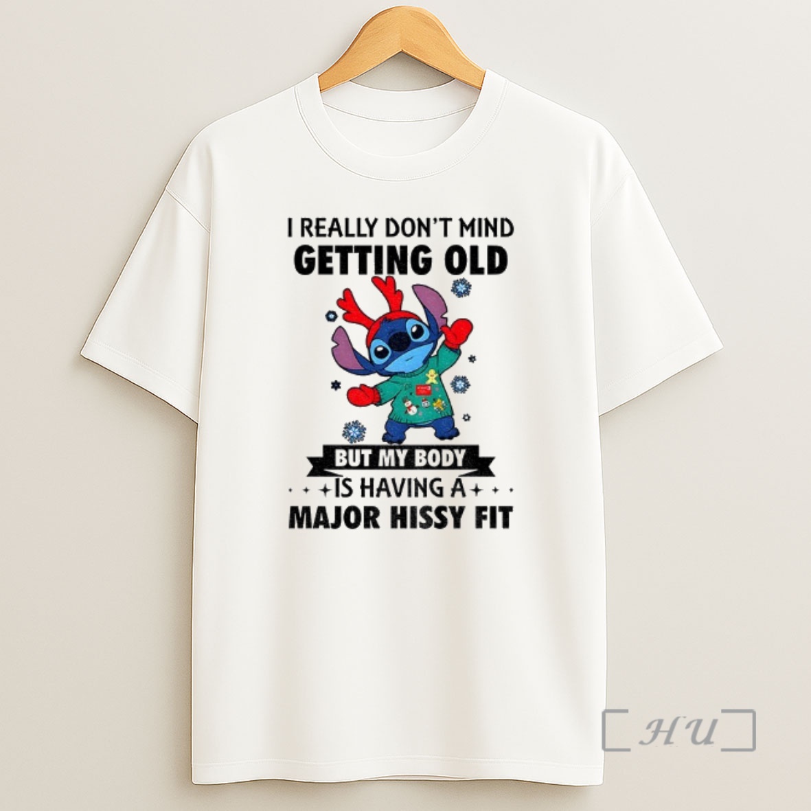 Officials Stitch I Really Dont Mind Getting Old But My Body Is Having A Major Hissy Fit Christmas Premium Shirt Sweatshirt Tee