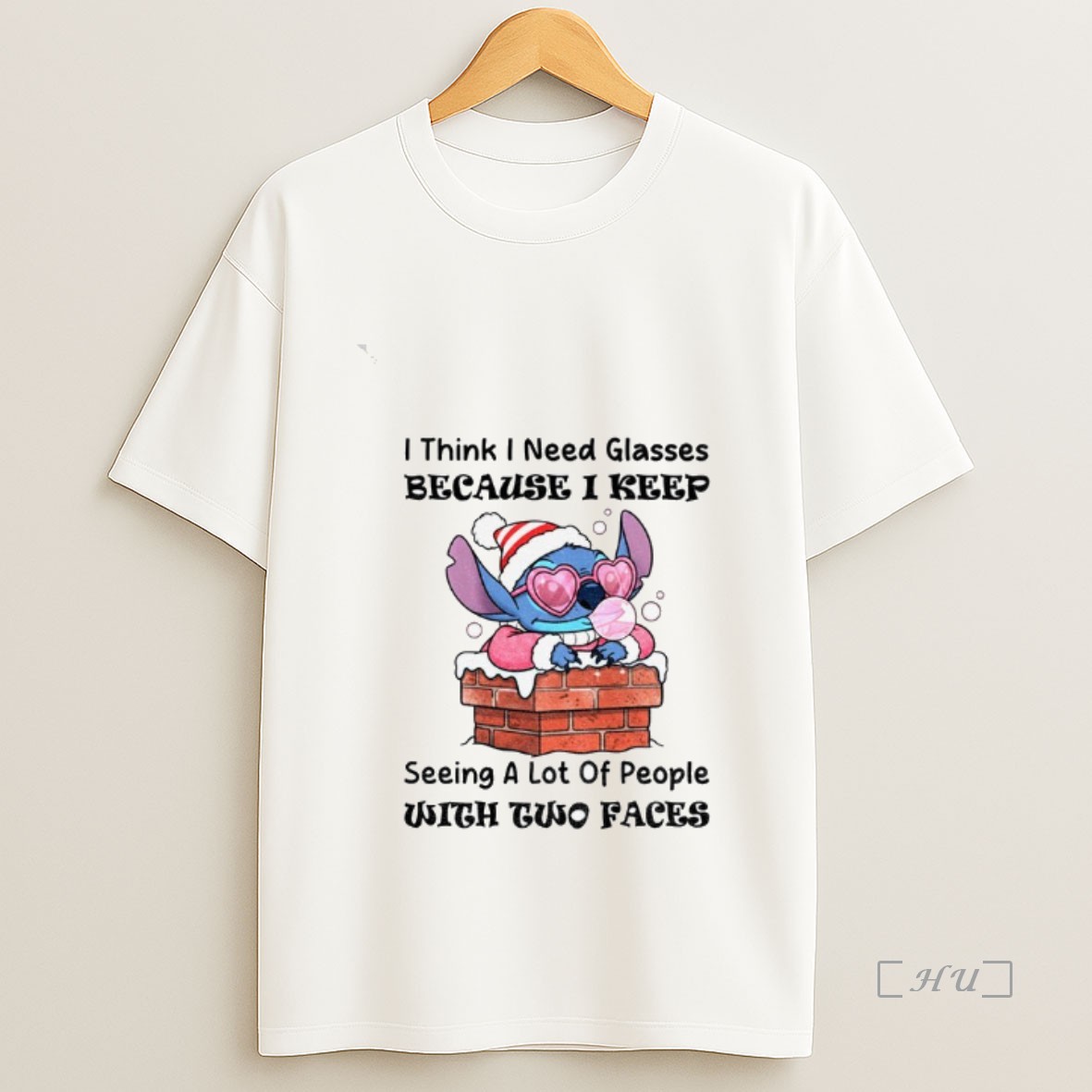 Officials Stitch I Think I Need Glasses Because I Keep Seeing A Lot Of People With Two Faces Christmas Premium Shirt Sweatshirt Tee
